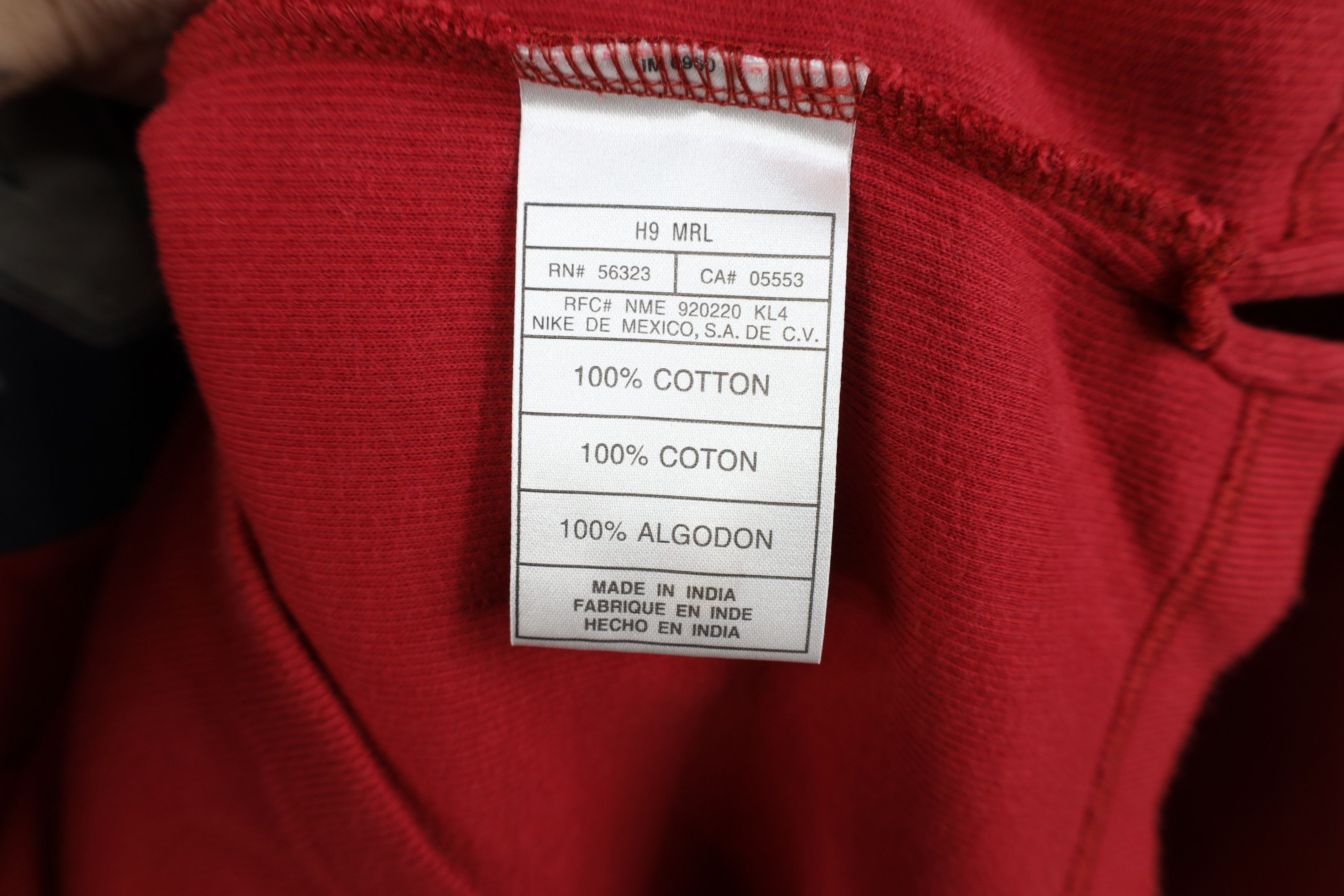 Nike Vintage 90s Nike Swoosh Ribbed Knit Long Sleeve T-Shirt Red Size US M / EU 48-50 / 2 - 9 Thumbnail