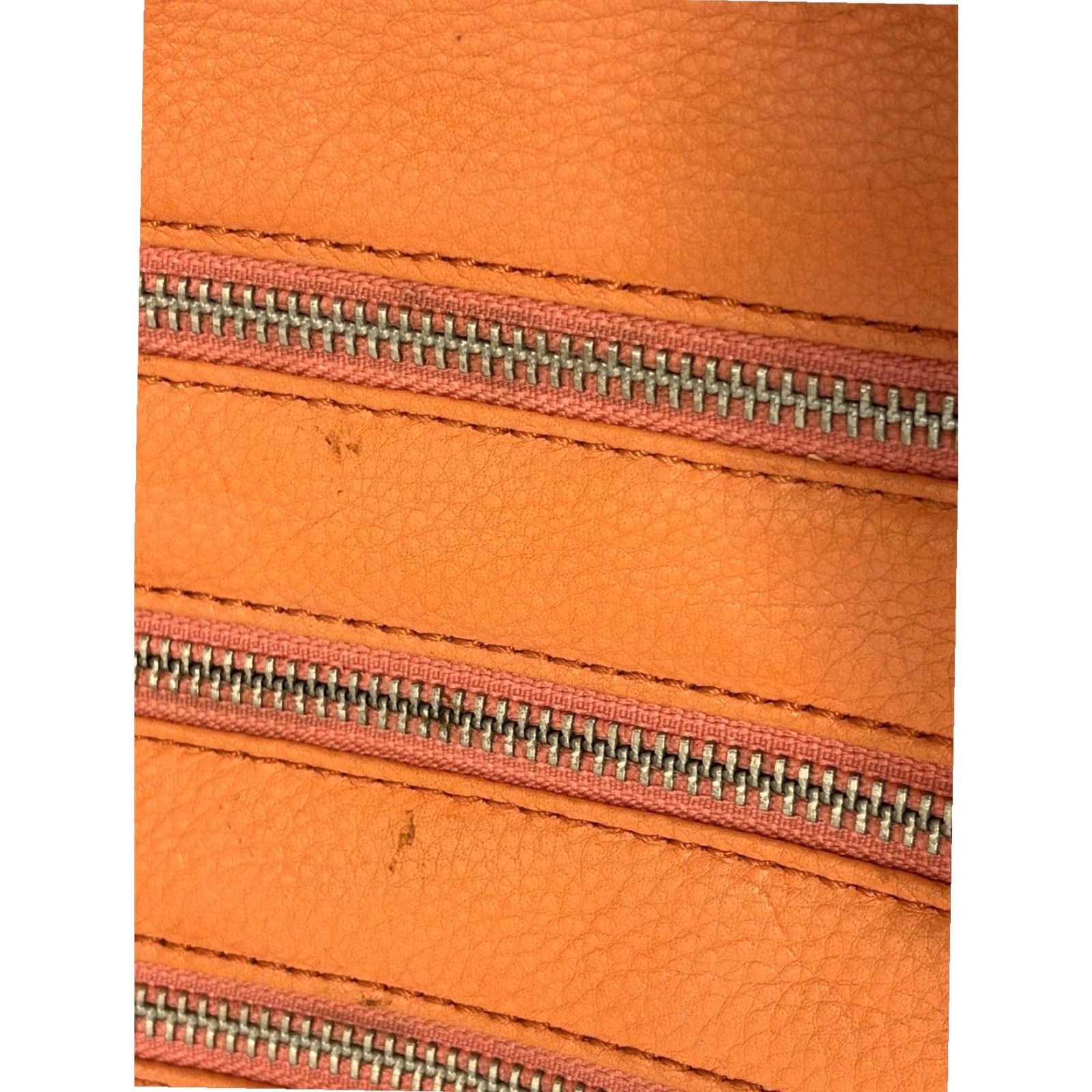 Rebecca Minkoff Rebecca Minkoff Leather Crossbody Purse Orange Small Zipper Chain Strap Womens Size ONE SIZE - 8 Thumbnail