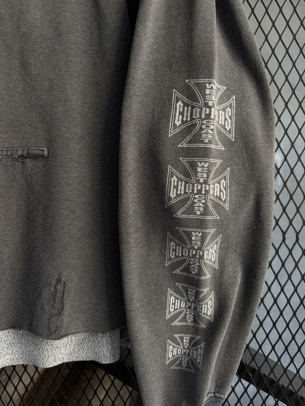 West Coast Choppers Vintage 2000s West Coast Choppers Distressed Hoodie Faded Size US L / EU 52-54 / 3 - 2 Thumbnail