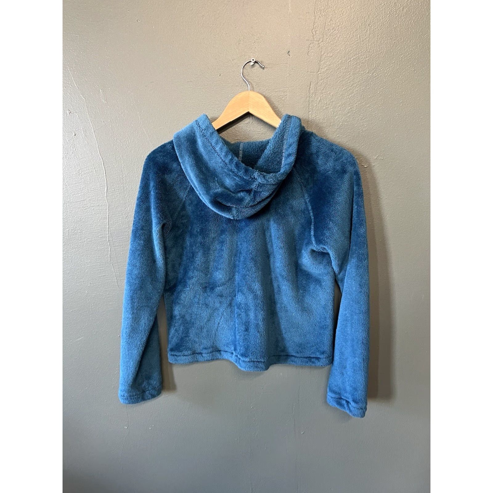Vintage VINTAGE American Giant Womens Blue Sherpa Fleece Pullover Hooded Sweater Size Small Size S / US 4 / IT 40 - 2 Thumbnail