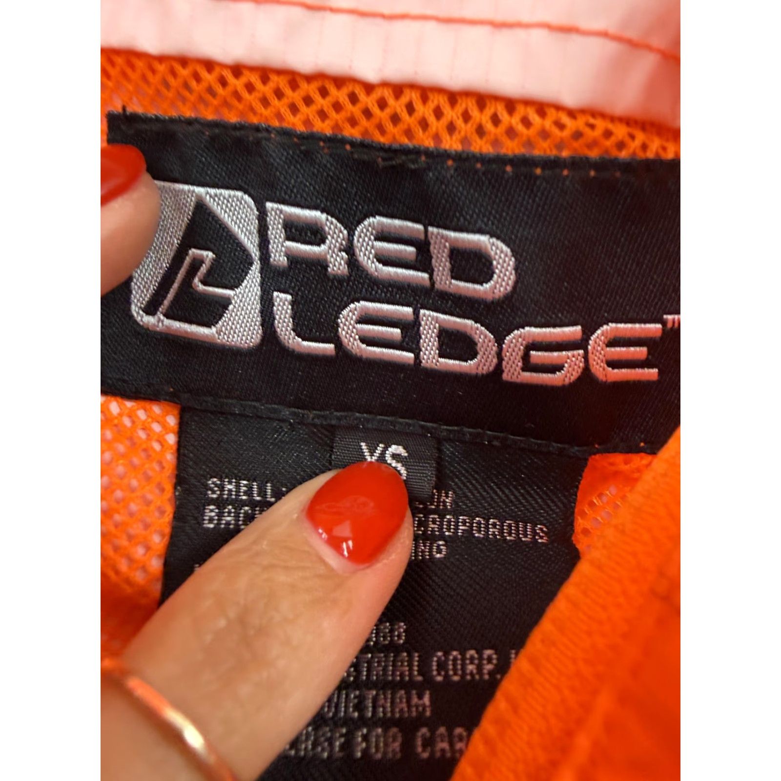 Vintage Red Ledge Jacket Mens XS Orange Hooded Packable Nylon Hiking Windbreaker Size US XS / EU 42 / 0 - 3 Thumbnail