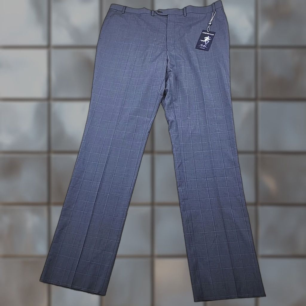 Ralph Lauren Ralph Lauren Eddie Comfort Flex Pants Mens 46W Big & Tall Suit Pants Classic Flat Front Blue Wool Polyester Trousers 48 Type: Big & Tall Mens Size 48R - 1 Thumbnail
