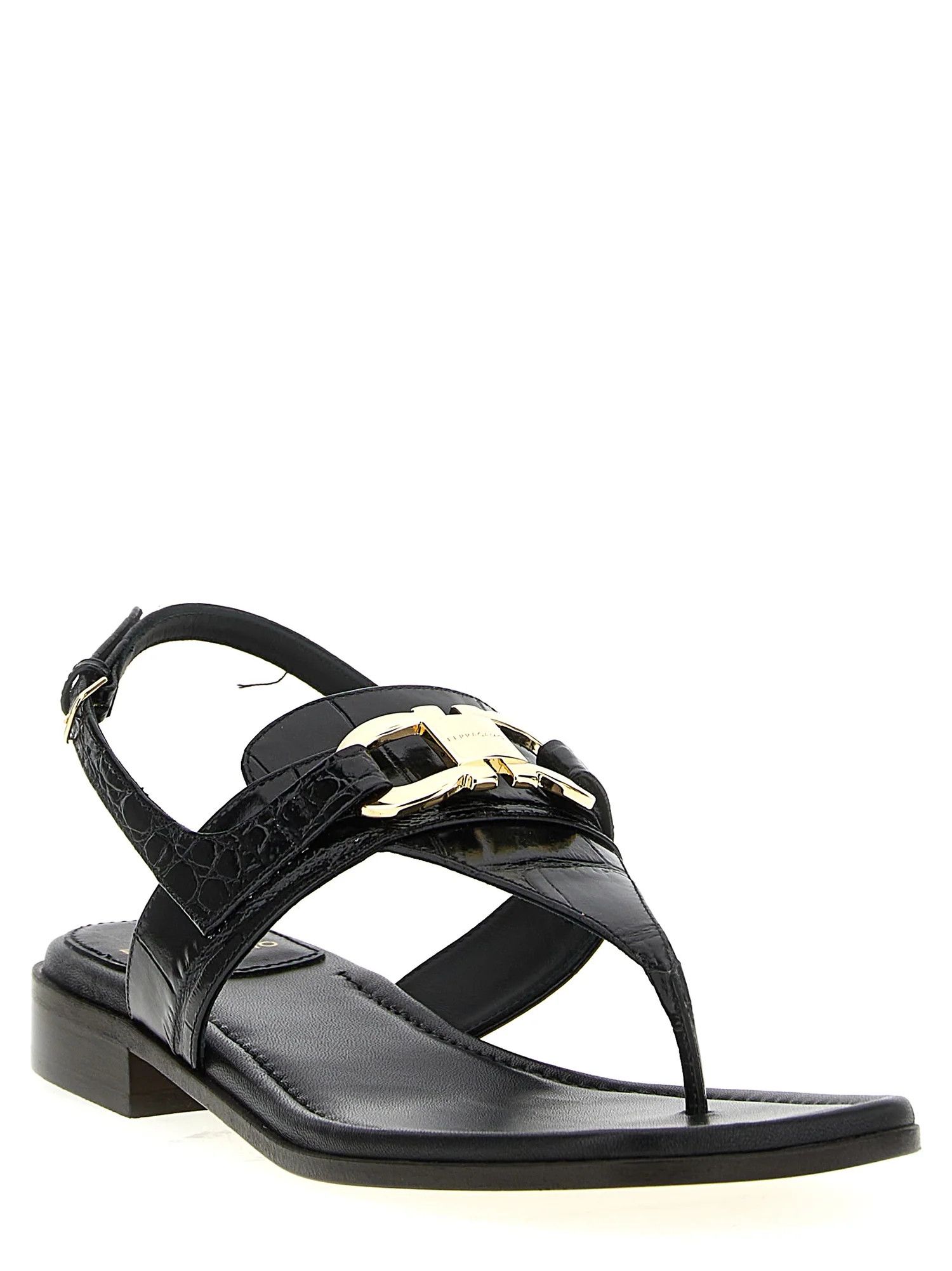 Salvatore Ferragamo o1s1rm0924 Lula Sandals in Black Size US 9.5 / IT 39.5 - 2 Thumbnail
