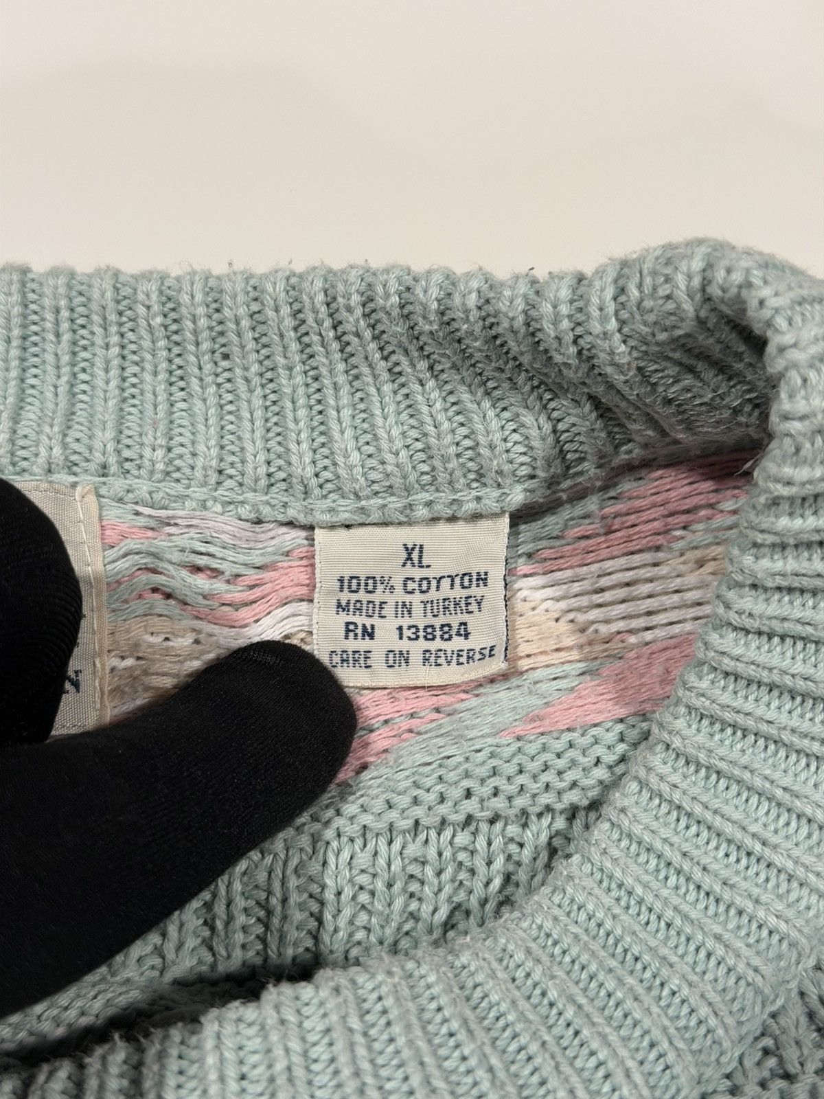 Van Heusen 1980s Vintage Van Heusen Pastel Knit Grunge Dad Sweater XL Size US XL / EU 56 / 4 - 8 Thumbnail