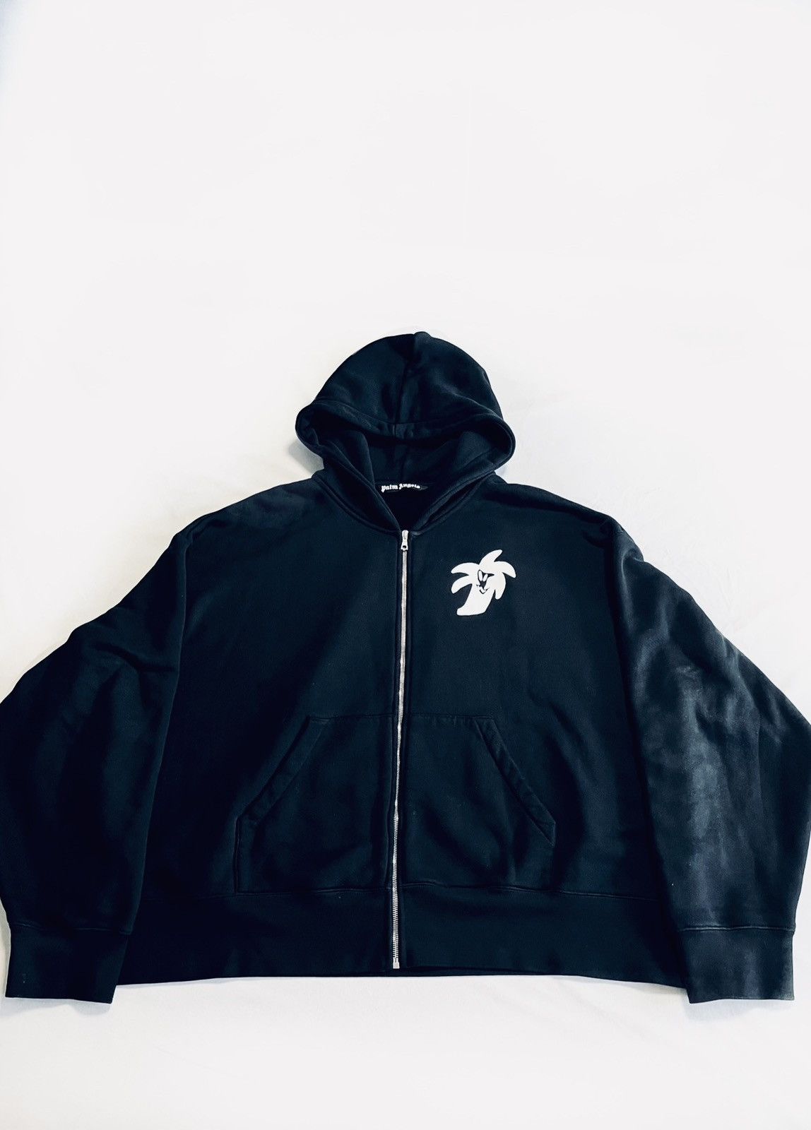 Palm Angels Palm Angels logo-print zip-up hoodie OVERSIZED - size XXXL Size US XXL / EU 58 / 5 - 1 Thumbnail