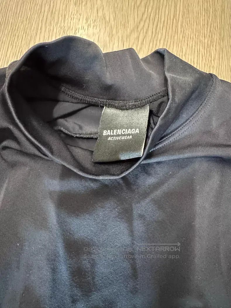 Balenciaga Balenciaga Black High-Neck Short-Sleeve T-Shirt Size US L / EU 52-54 / 3 - 2 Thumbnail