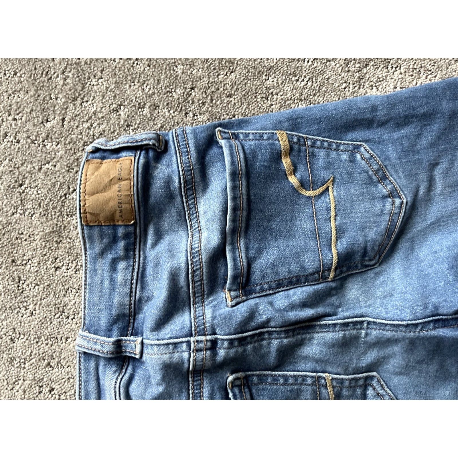 American Eagle Outfitters American Eagle Next Level Stretch Hi-Rise Jegging Jeans Light Wash Size 0 Adult Women Size 25" / US 0 / IT 36 - 5 Thumbnail