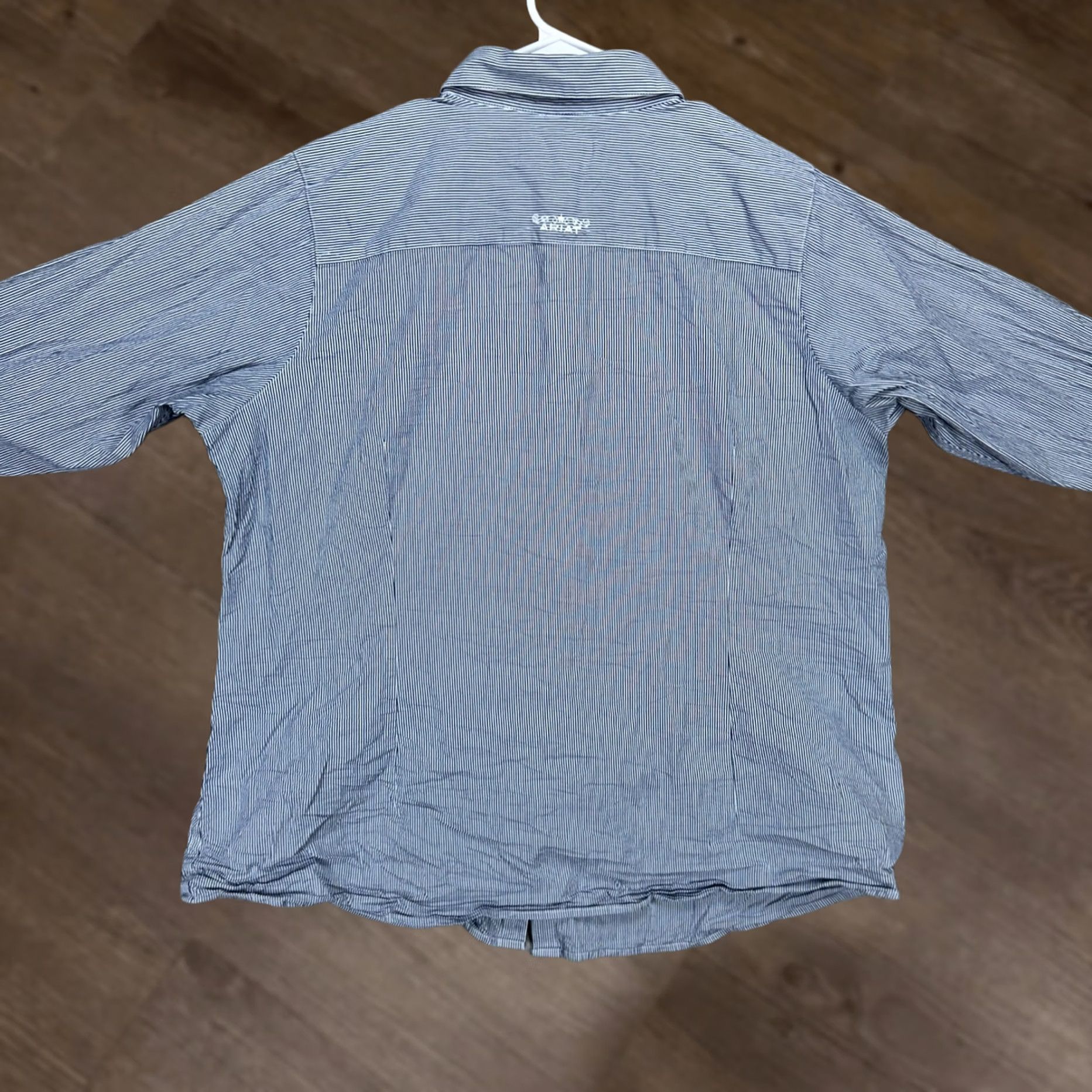 Ariat Ariat REAL Womens Western Shirt 1X Plus Blue White Stripes Button-Up Stretch Shirt Size XL / US 12-14 / IT 48-50 - 1 Thumbnail