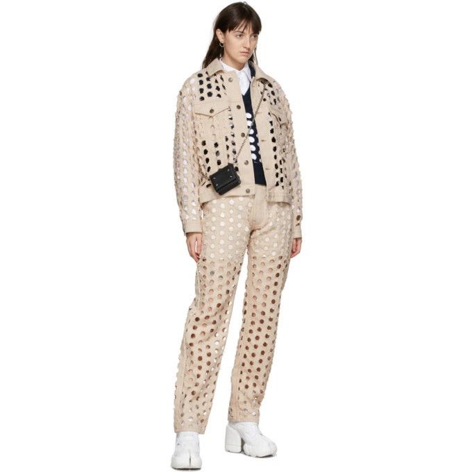 Maison Margiela o1y0625 Casual Pant in Beige Size 28" / US 6 / IT 42 - 4 Thumbnail