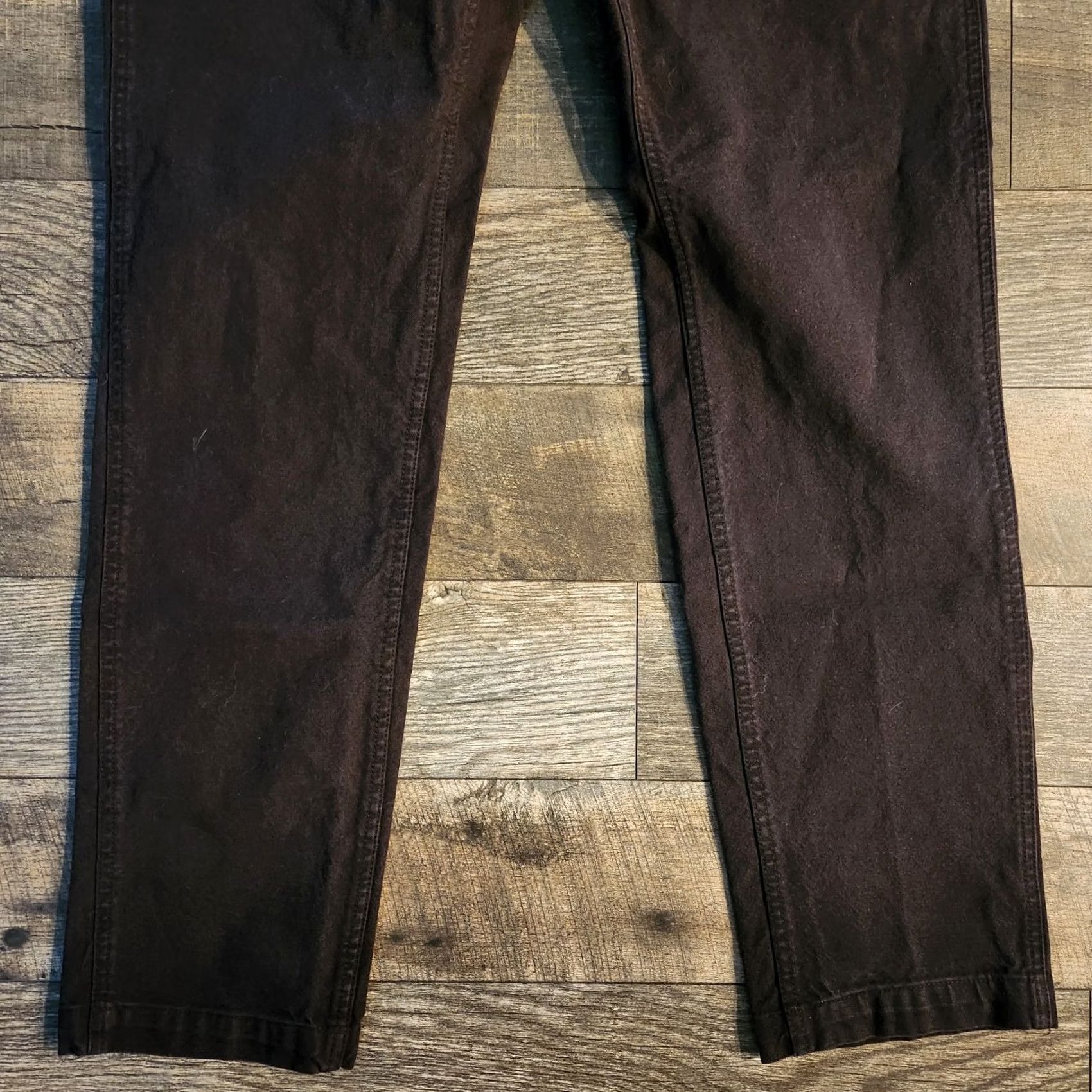 Flint And Tinder Flint and Tinder Jeans Mens 34x32 Black Straight Leg Button Fly Denim USA Made Size US 34 / EU 50 - 2 Thumbnail