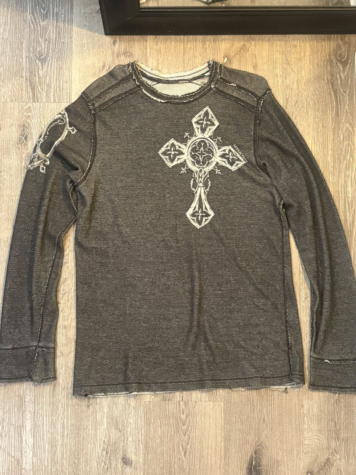 Affliction Y2k Rare affliction vintage reversible long sleeve design Size US L / EU 52-54 / 3 - 1 Thumbnail