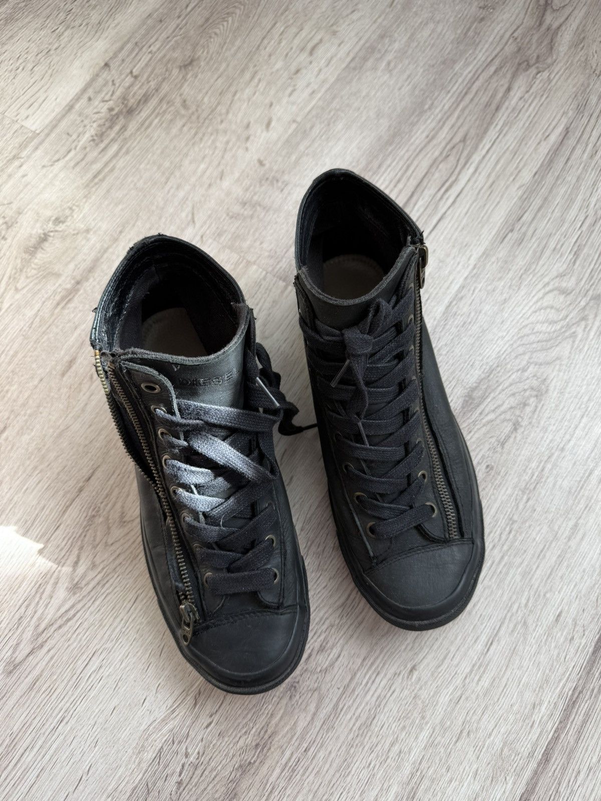 Diesel Diesel Expo Zip Leather Boots US 7.5 Black Side Zip Size US 7.5 / EU 40-41 - 5 Thumbnail