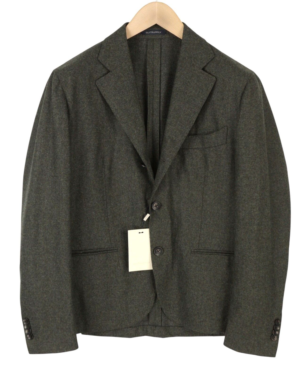 Suitsupply LA SPALLA UK40S Dark Grey Flannel Blazer 89117 Size 40S - 2 Thumbnail