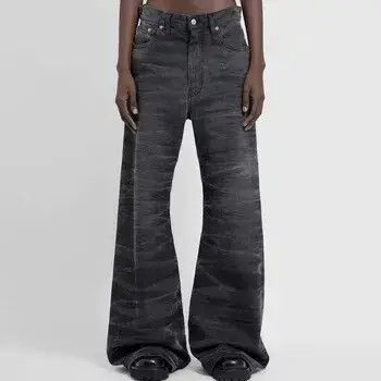 VIBE Washed Wave Patterned Micro Flared Jeans Men Size US 31 - 1 Thumbnail