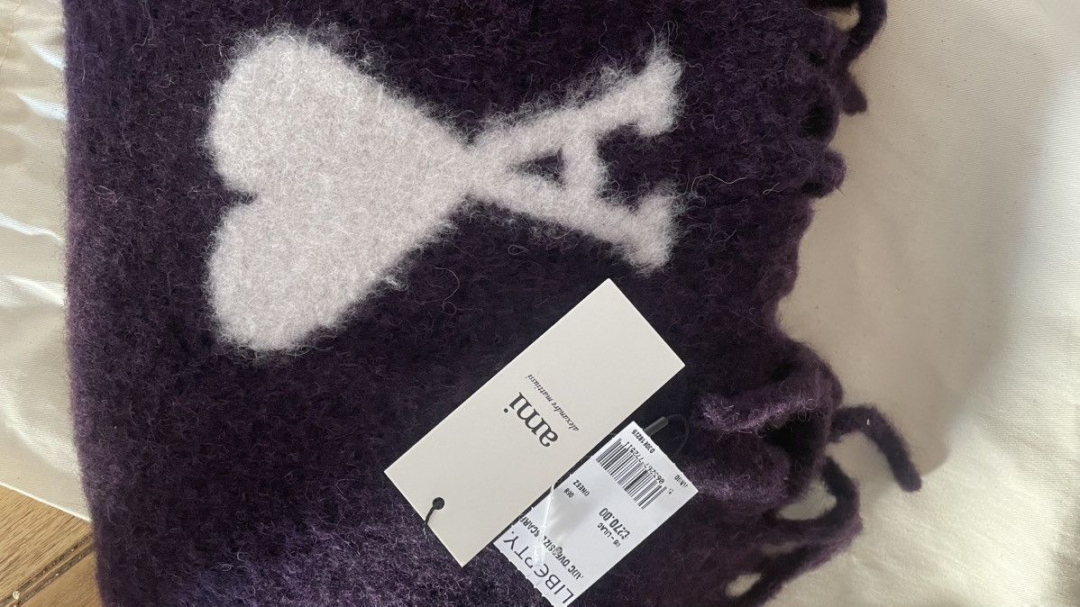 AMI AMI Paris De Coeur scarf in purple Size ONE SIZE - 2 Thumbnail