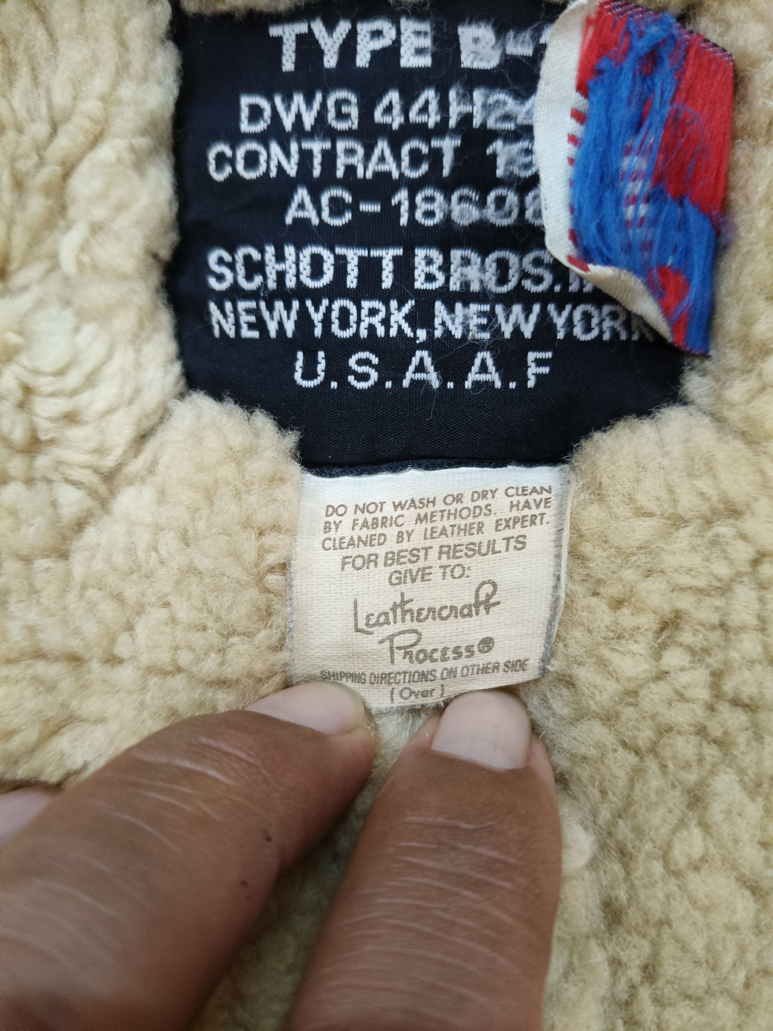 Schott Schott Sheepskin B3 Classic Design Size US M / EU 48-50 / 2 - 17 Thumbnail