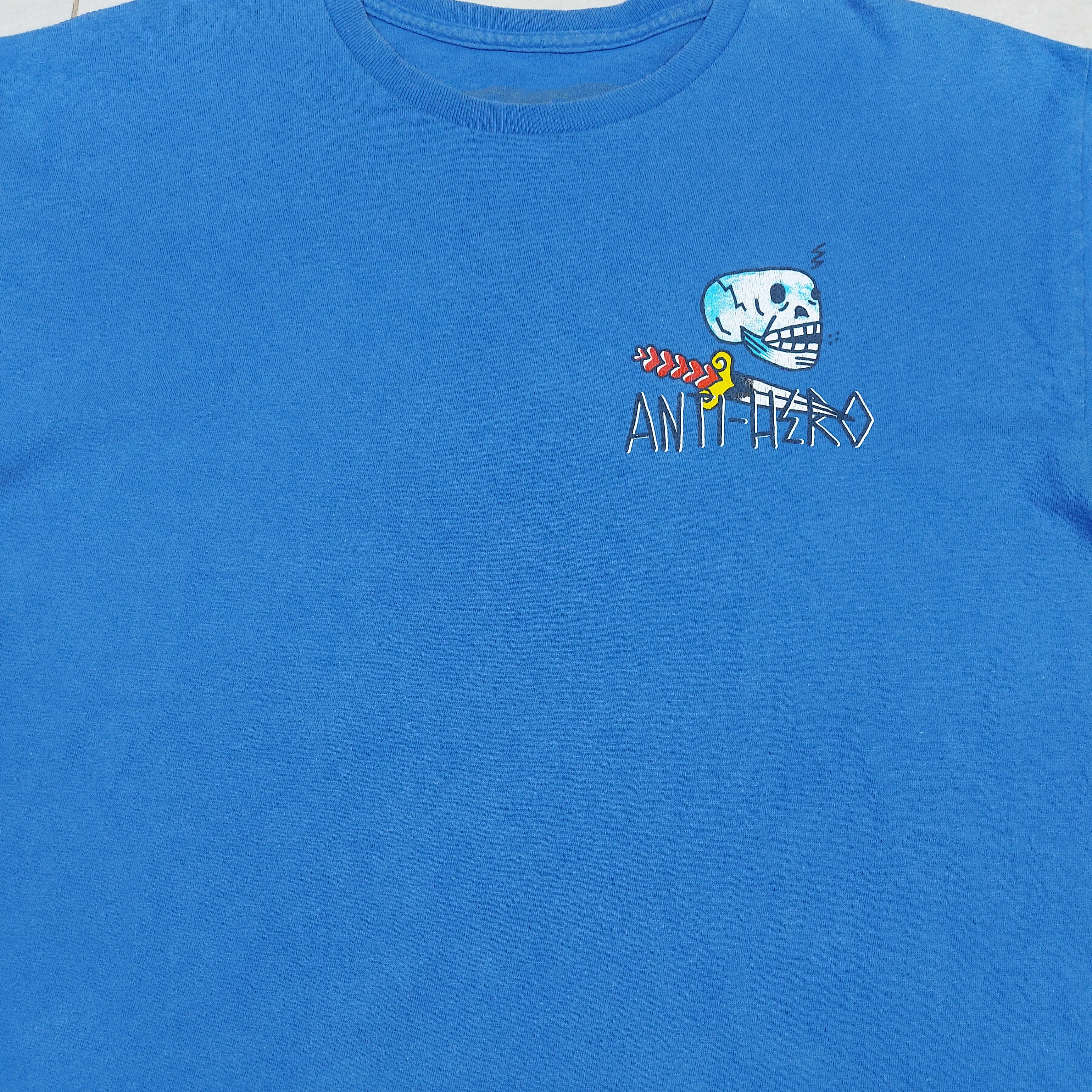 Antihero Vintage Y2K Antihero Skateboards Short Sleeve Blue T-Shirt Size US M / EU 48-50 / 2 - 3 Thumbnail
