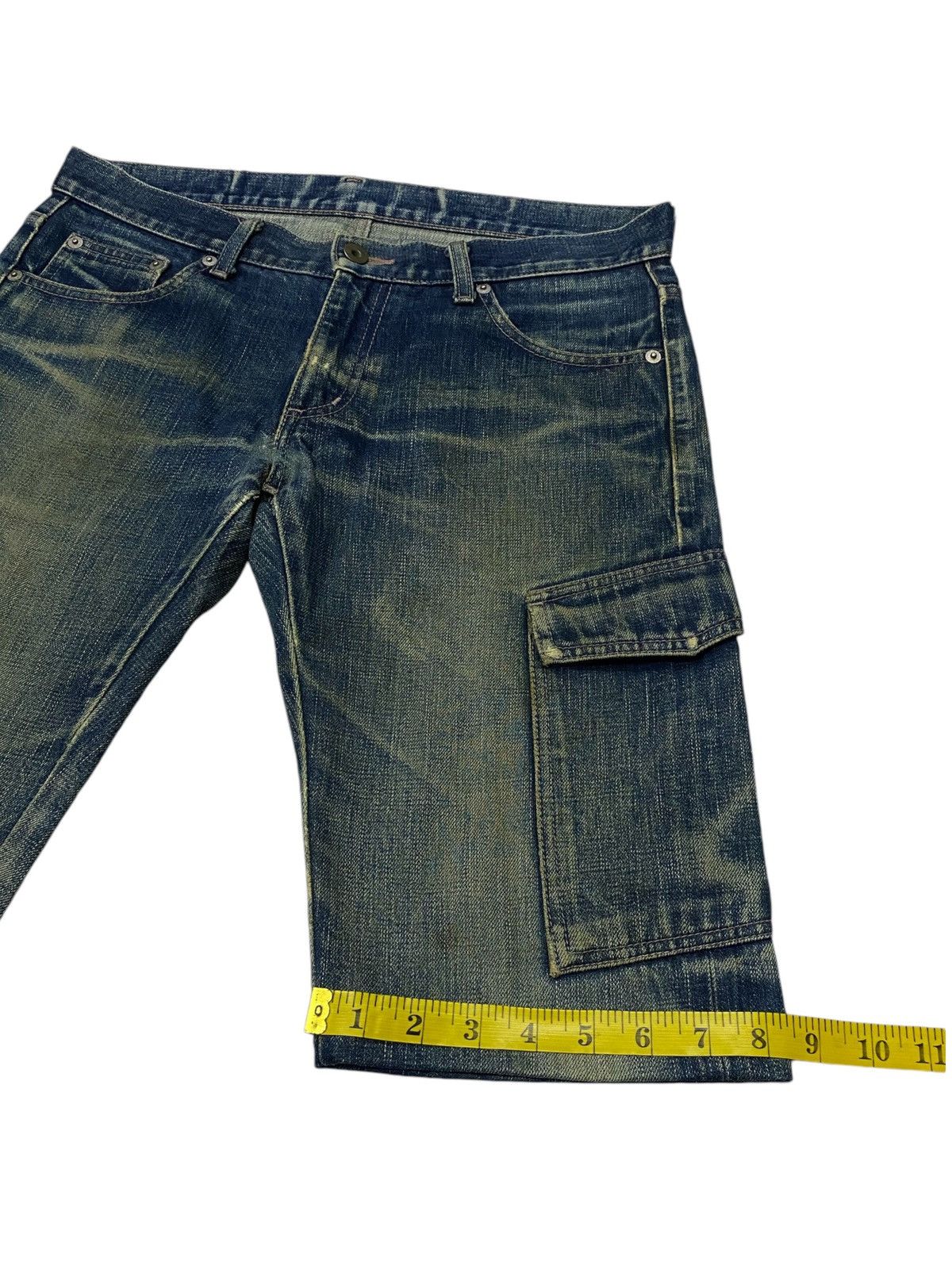 Japanese Brand × Neighborhood Neighborhood 2001 Selvedge Distressed Denim Cargo Shorts Size US 31 - 24 Thumbnail