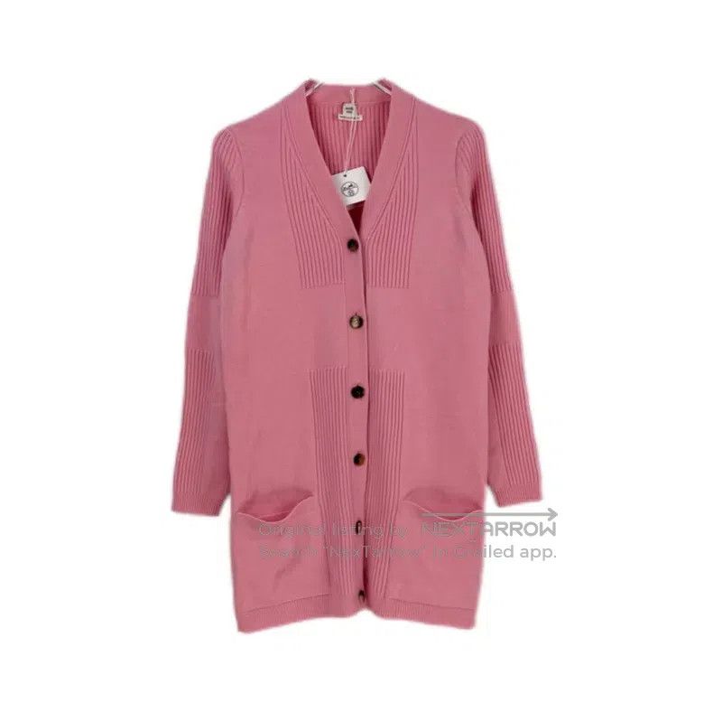 Hermes Hermes Pink Cashmere Long Cardigan Size XS / US 0-2 / IT 36-38 - 1 Thumbnail