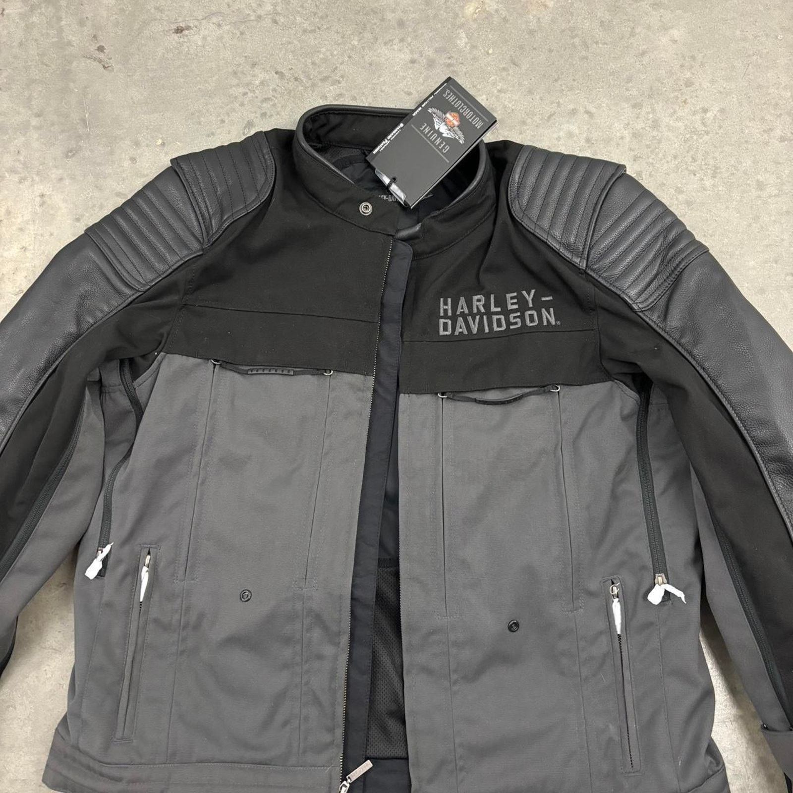 Harley Davidson Brand New Harley Davidson Black Leather Biker Jacket Size US XL / EU 56 / 4 - 2 Thumbnail