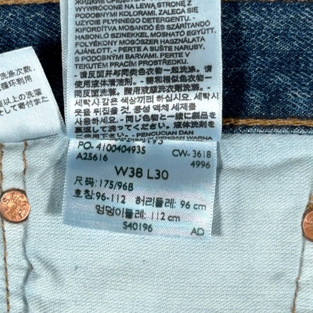 Levi's Levi's 501 Jeans Mens 38x31 Blue Medium Wash Original Fit Straight Leg Button Fly Size US 38 / EU 54 - 5 Thumbnail