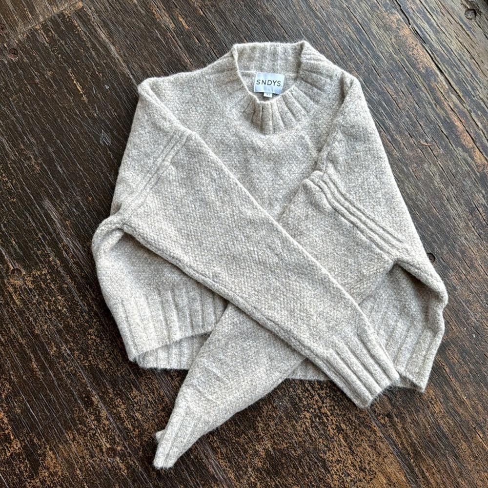 Designer NWOT SNDYS Late Lunch Sweater Cropped Stone XS Size XS / US 0-2 / IT 36-38 - 2 Thumbnail