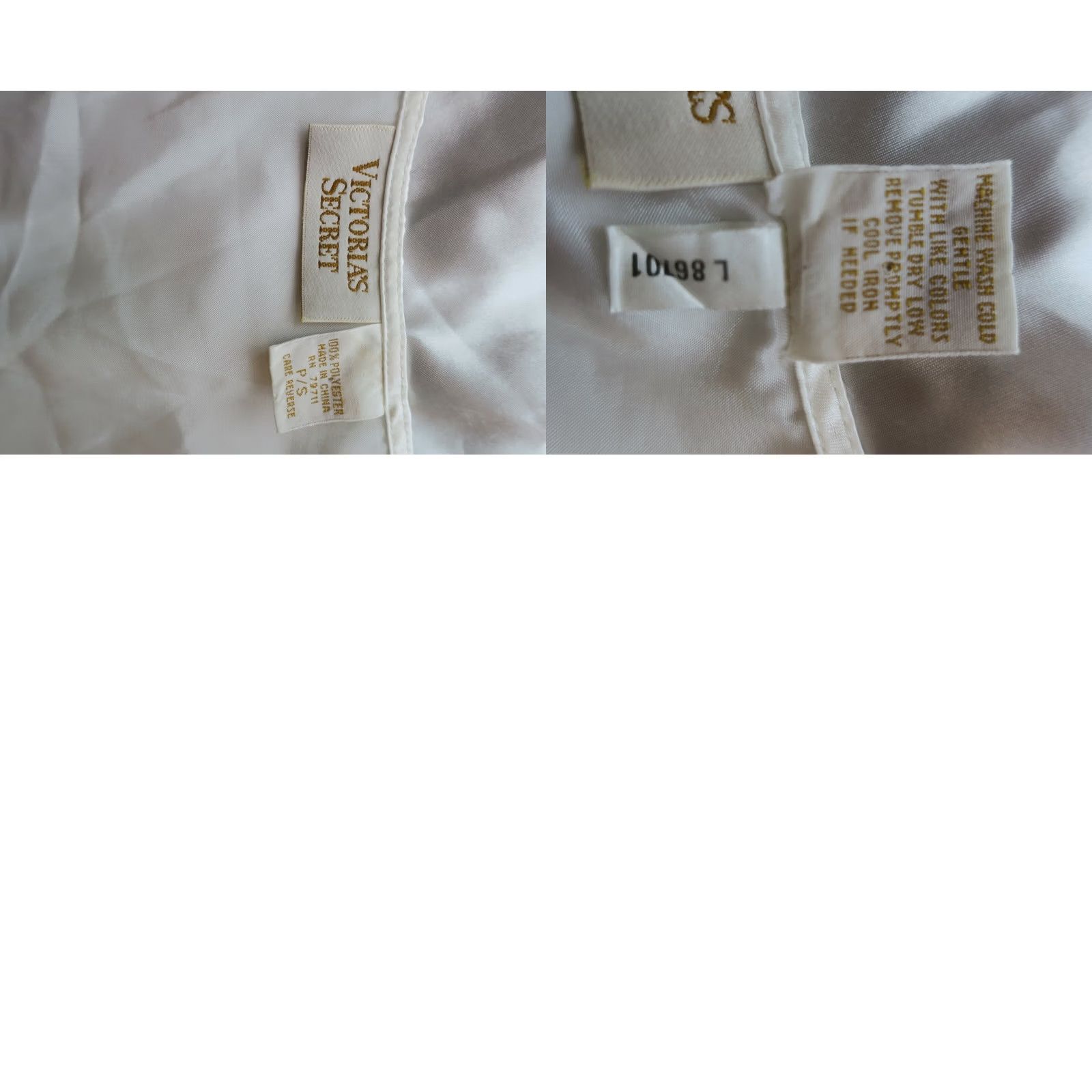 Victoria's Secret Victoria'S Secret Ivory Satin Lingerie Chiffon Shirt S Negligee Bridal Nightgown Size S / US 4 / IT 40 - 8 Thumbnail