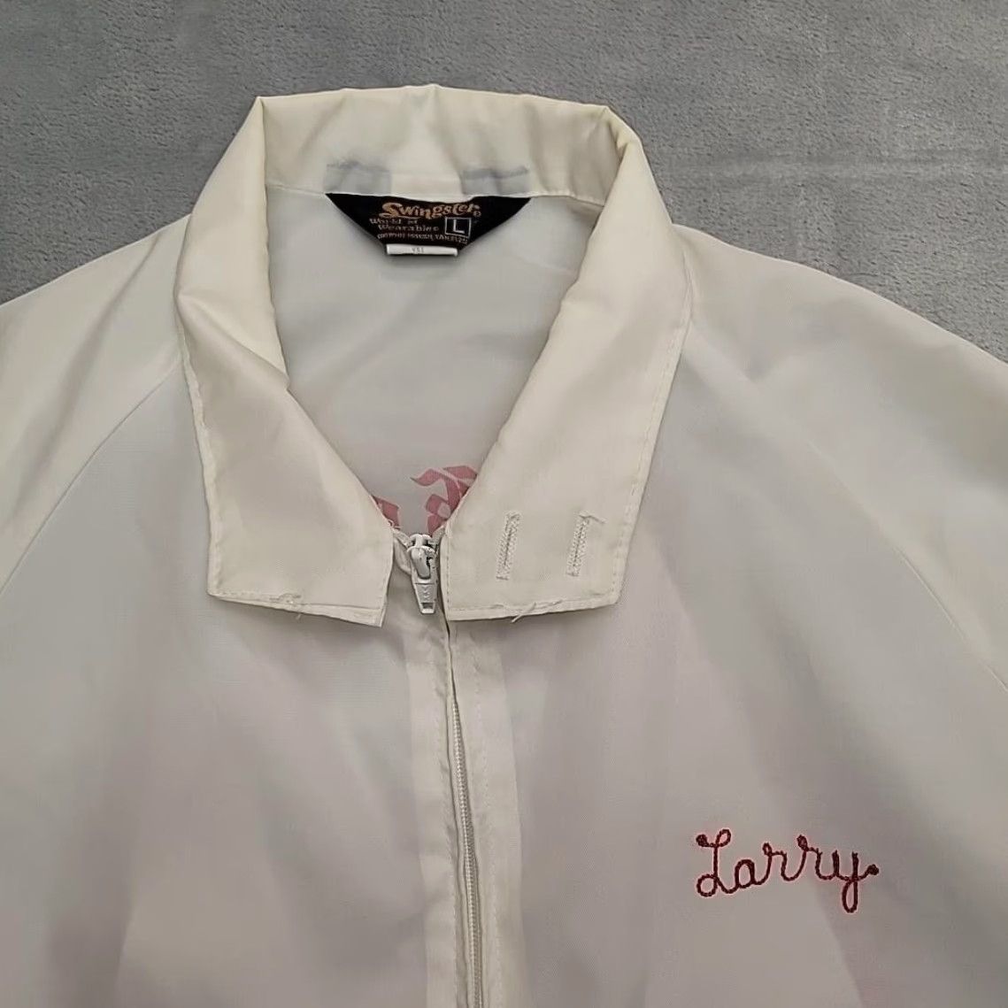 Vintage VTG Swingster Jacket Mens L White Shrine Club Banditos Chain Stitching Graphic Windbreaker Short Sleeve? Size US L / EU 52-54 / 3 - 2 Thumbnail