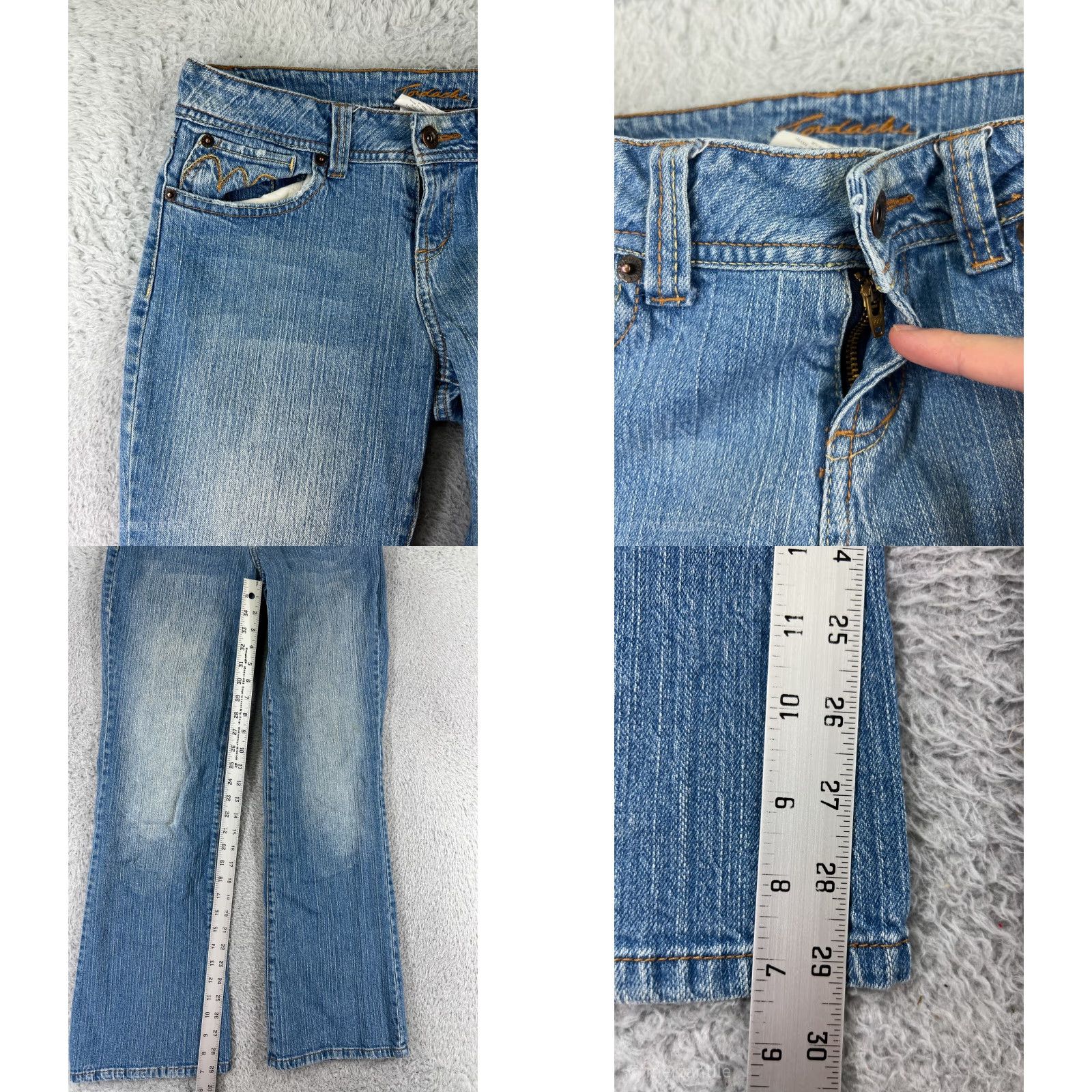 Jordache Jordache Jeans Womens 9 Blue Denim Low Rise Bootcut Stretch Cotton Blend Jeans Size 30" / US 8 / IT 44 - 8 Thumbnail