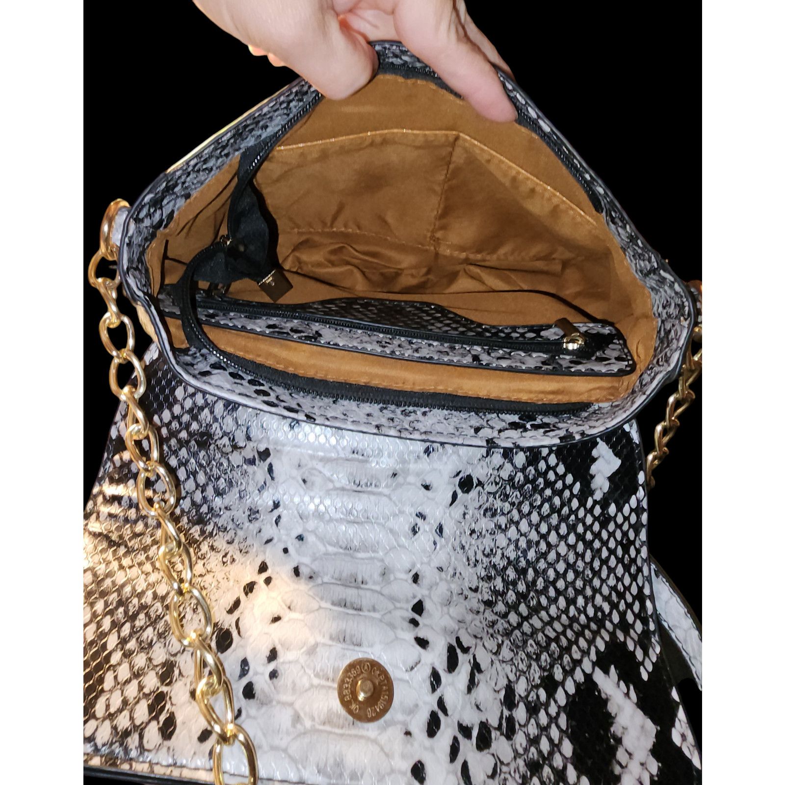 Other Unbranded Snakeskin Pattern Crossbody Bag Shoulder Handbag Size ONE SIZE - 3 Thumbnail