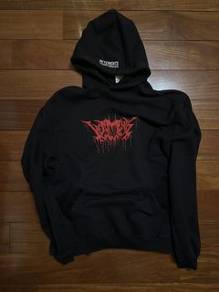 Vetements black best sale metal hoodie