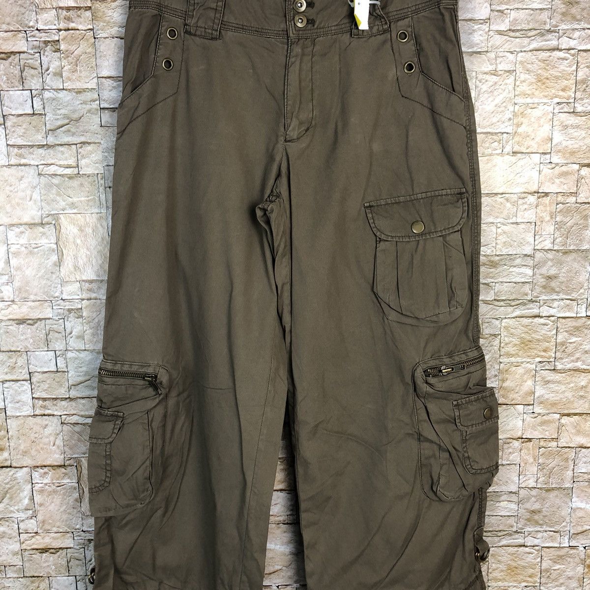 Japanese Brand Livre Claire Dark Brown Cargo Multipocket Pants #A336 Size US 27 - 5 Thumbnail