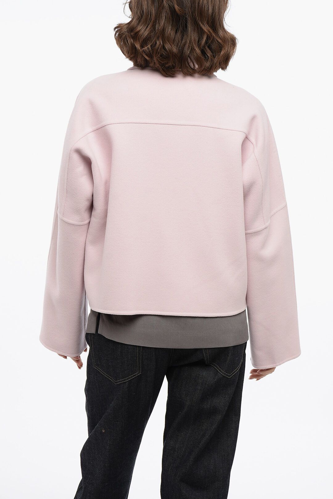 Jil Sander og1mm1225 Wool Short Coat in Pink Size XS / US 0-2 / IT 36-38 - 2 Thumbnail