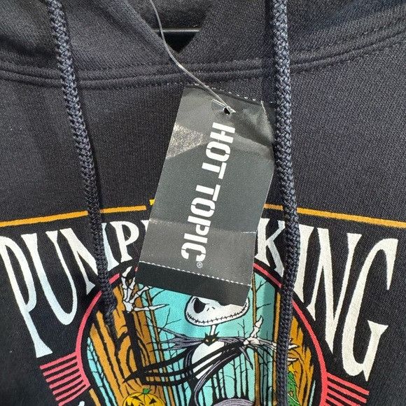 Hot Topic NWT Hot Topic Black The Pumpkin King Jack Skelington Hoodie Size US XXL / EU 58 / 5 - 4 Thumbnail