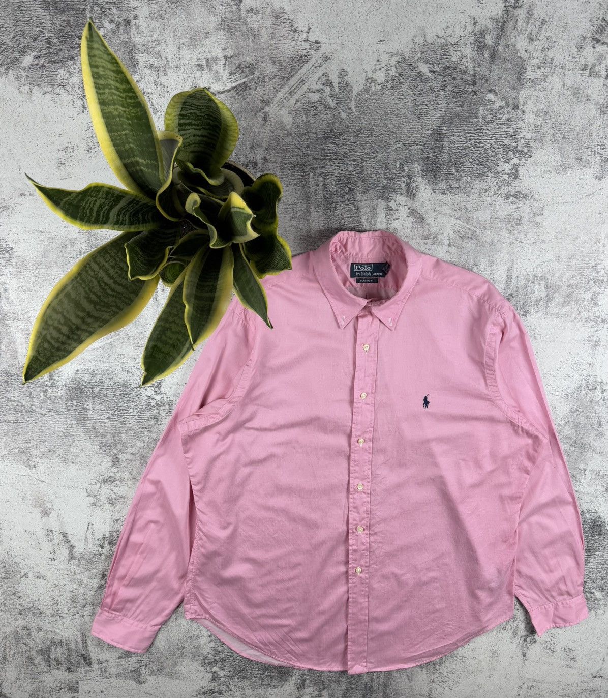 Polo Ralph Lauren Polo Ralph Lauren Rose Classic Blank Longsleeve Button Shirt Size US XL / EU 56 / 4 - 1 Thumbnail