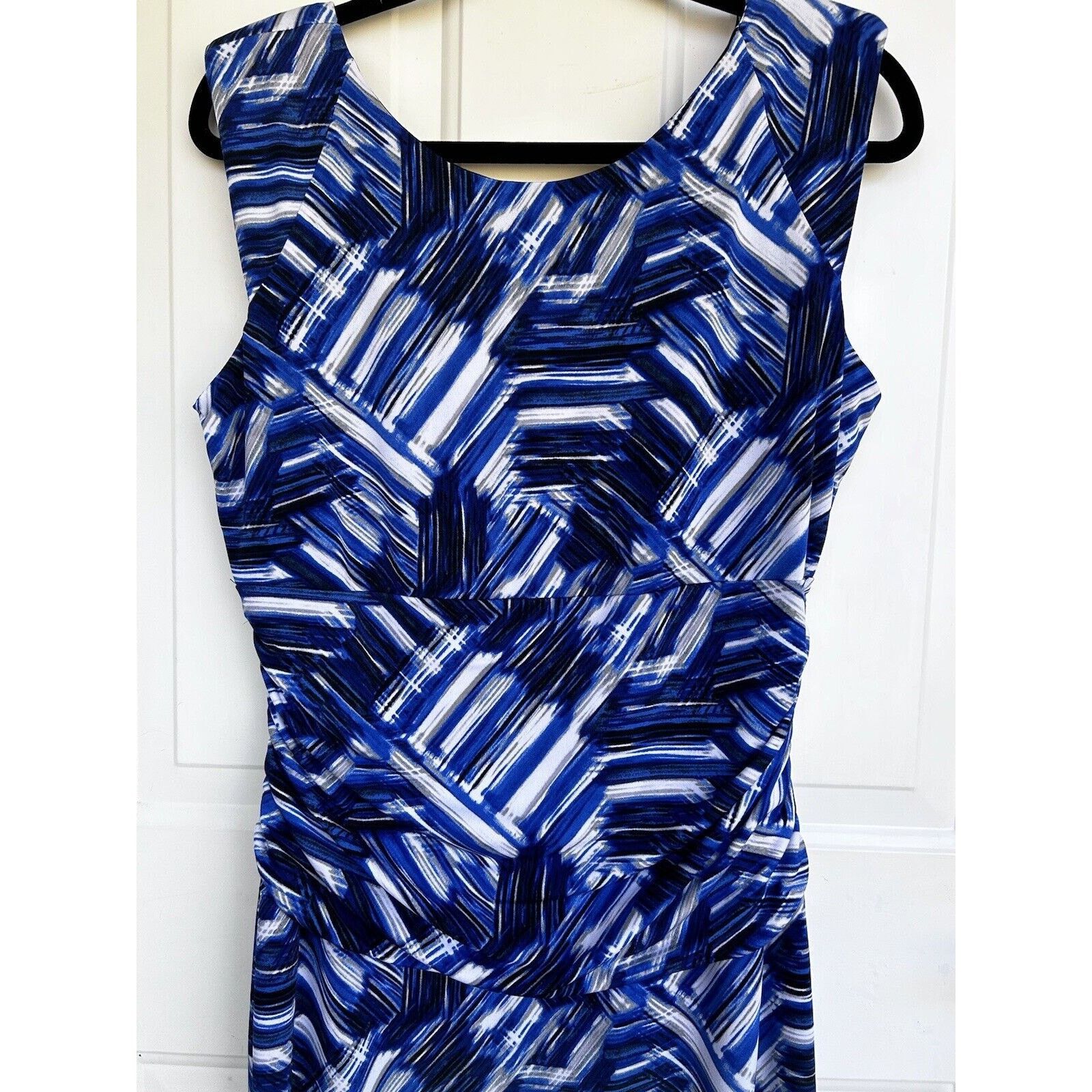 Nine West Nine West Women’s Sleeveless Sheath Dress Size 12 Blue/black Size XL / US 12-14 / IT 48-50 - 2 Thumbnail