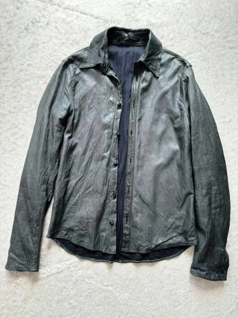 RIPVANWINKLE Ripvanwinkle Cowhide Leather Shirt Jacket Size US L / EU 52-54 / 3 - 1 Thumbnail