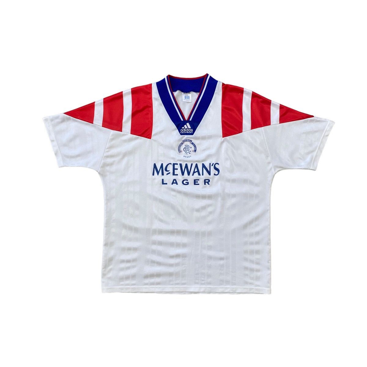 image of Adidas Equipment Fc Glasgow Rangers 1992/1993 Away Jersey in White, Men's (Size Large)