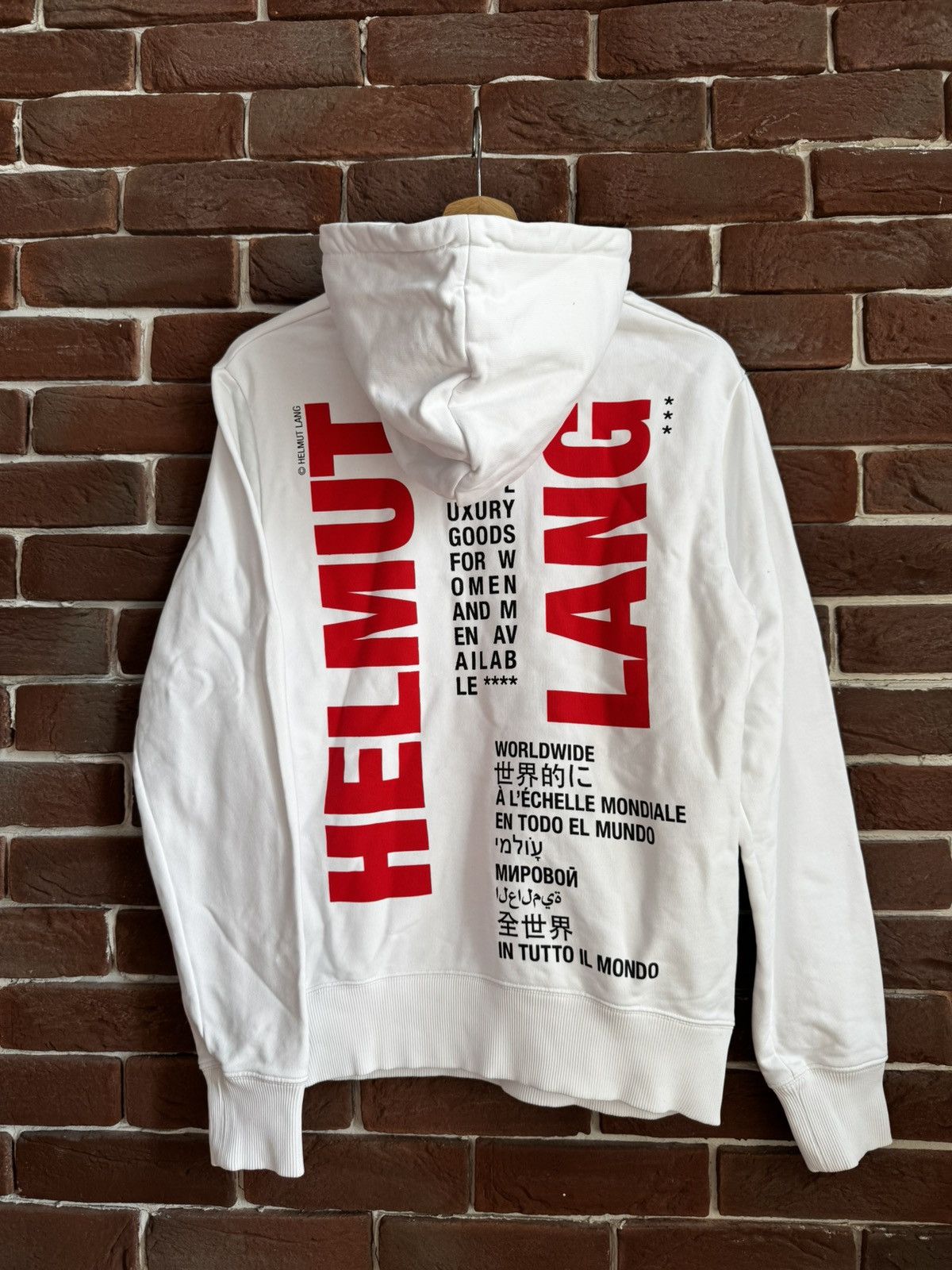 Rare Helmut Lang white impress hoodie Small Designer Hype
