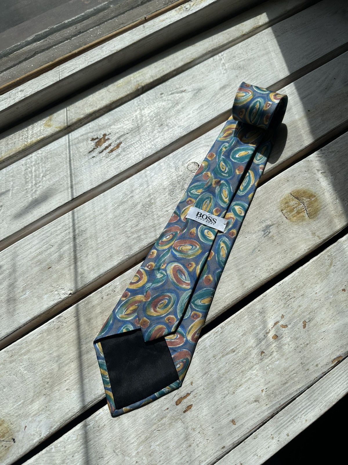 Designer × Hugo Boss 🚨RARE Hugo Boss Tie old money style Burgundy luxury monogram Size ONE SIZE - 1 Thumbnail