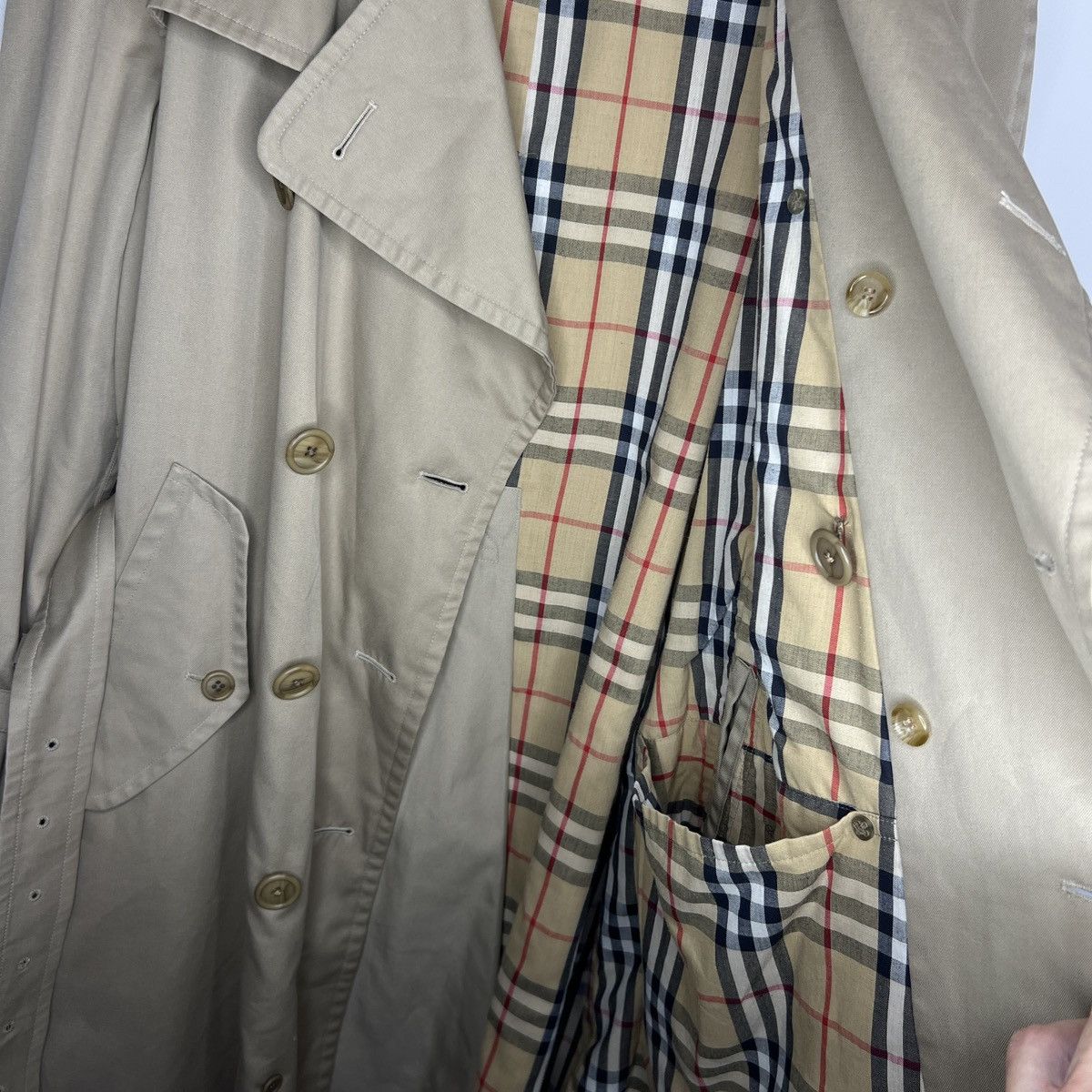 Burberry Vintage Burberry Trench Coat 90s Nova Check Beige Belted Size US L / EU 52-54 / 3 - 13 Thumbnail