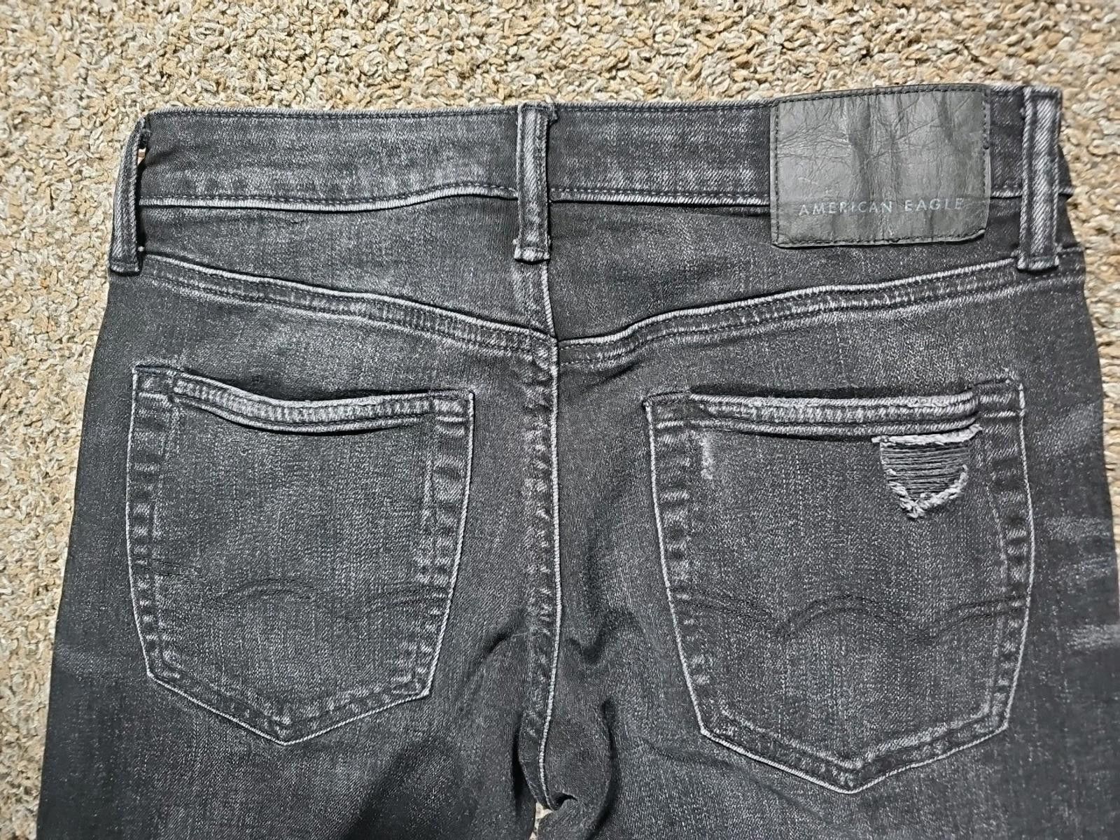 American Eagle Outfitters American Eagle Jeans Men's 28x30 Black Airflex+ Distressed Size US 28 / EU 44 - 8 Thumbnail