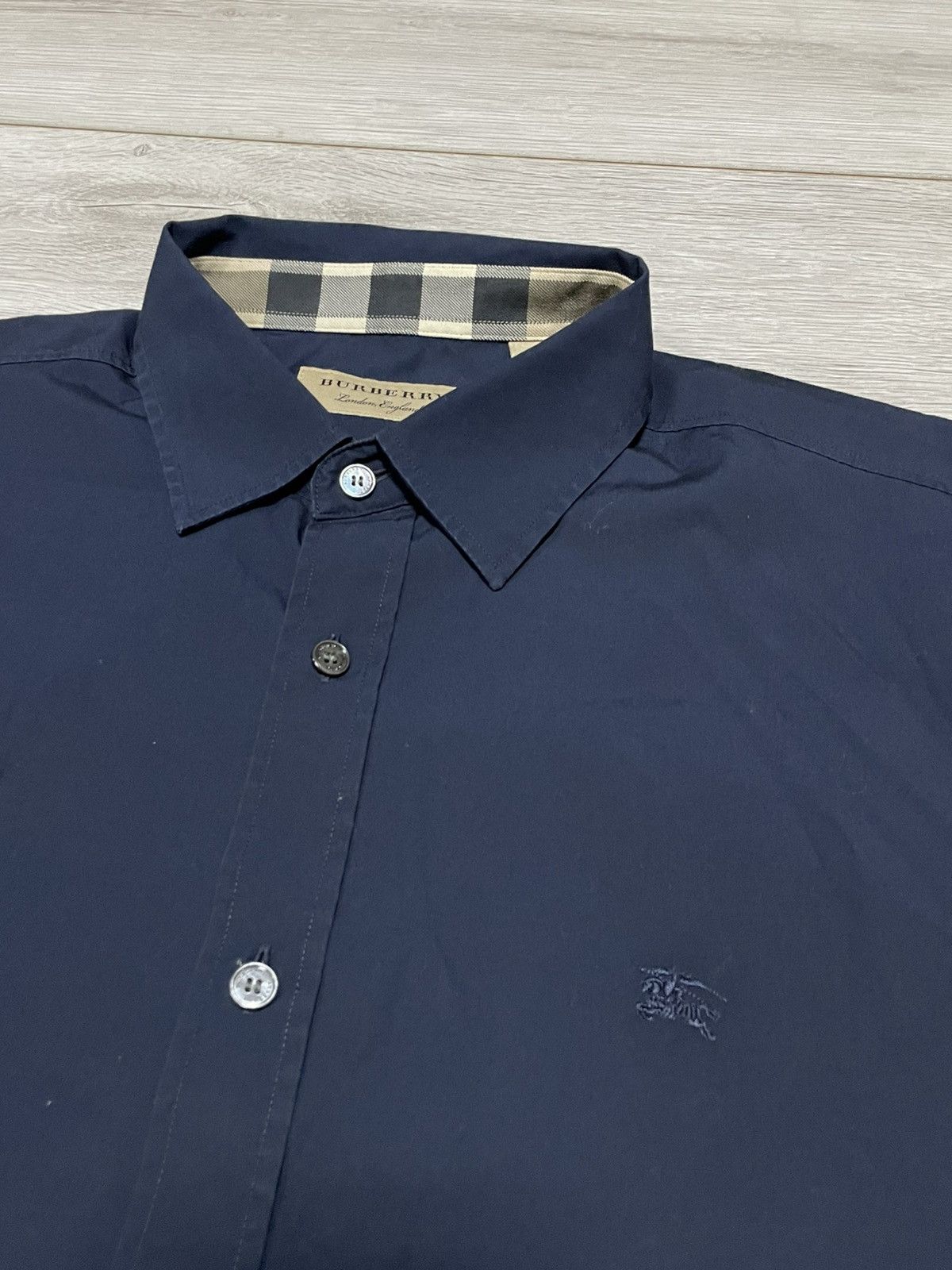 Burberry Burberry London nova check cuffs beige shirt buttons up eb0 Size US XL / EU 56 / 4 - 5 Thumbnail
