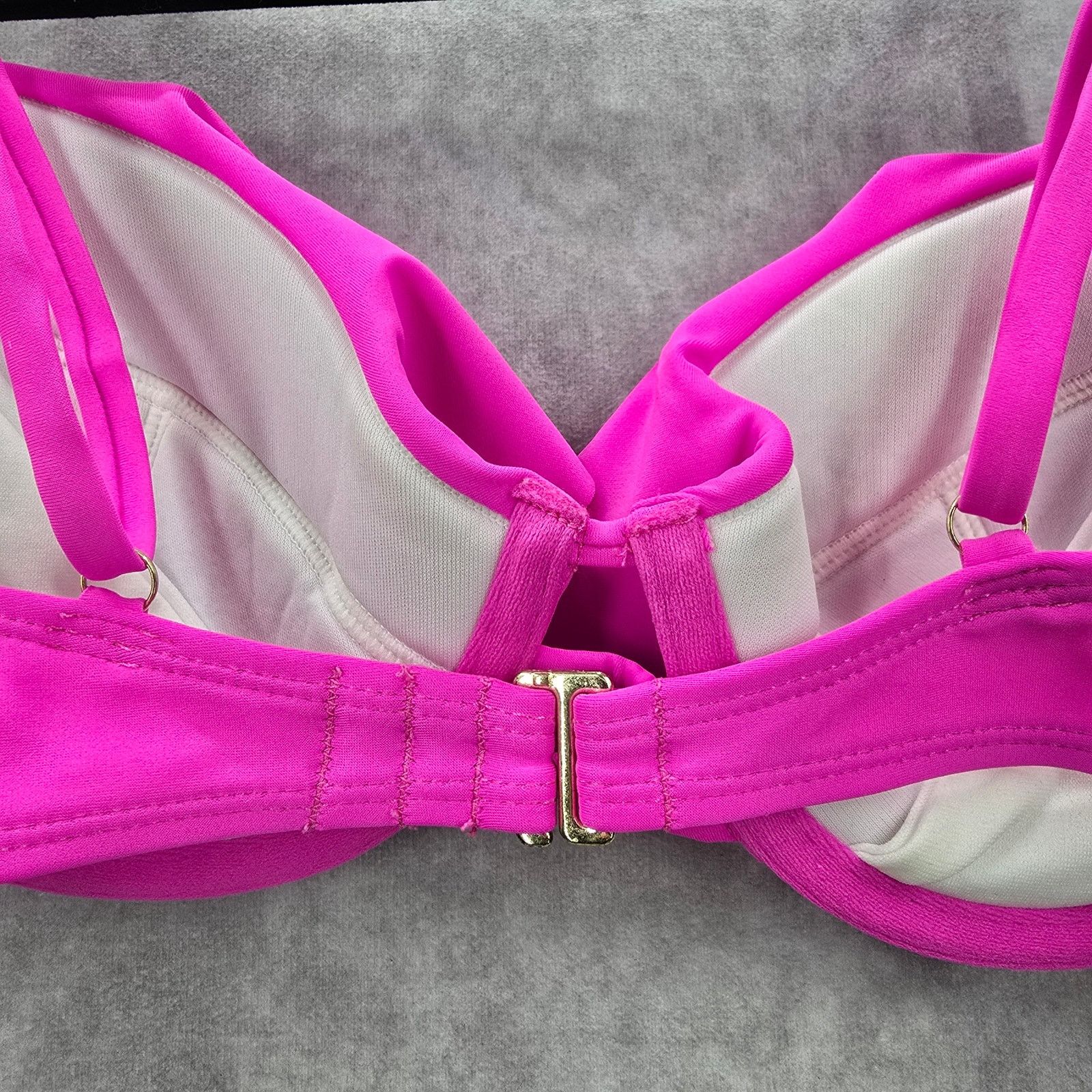 Other Xhilaration Pink Ruffle Wired Bikini Top Swimwear Medium Size ONE SIZE - 7 Thumbnail