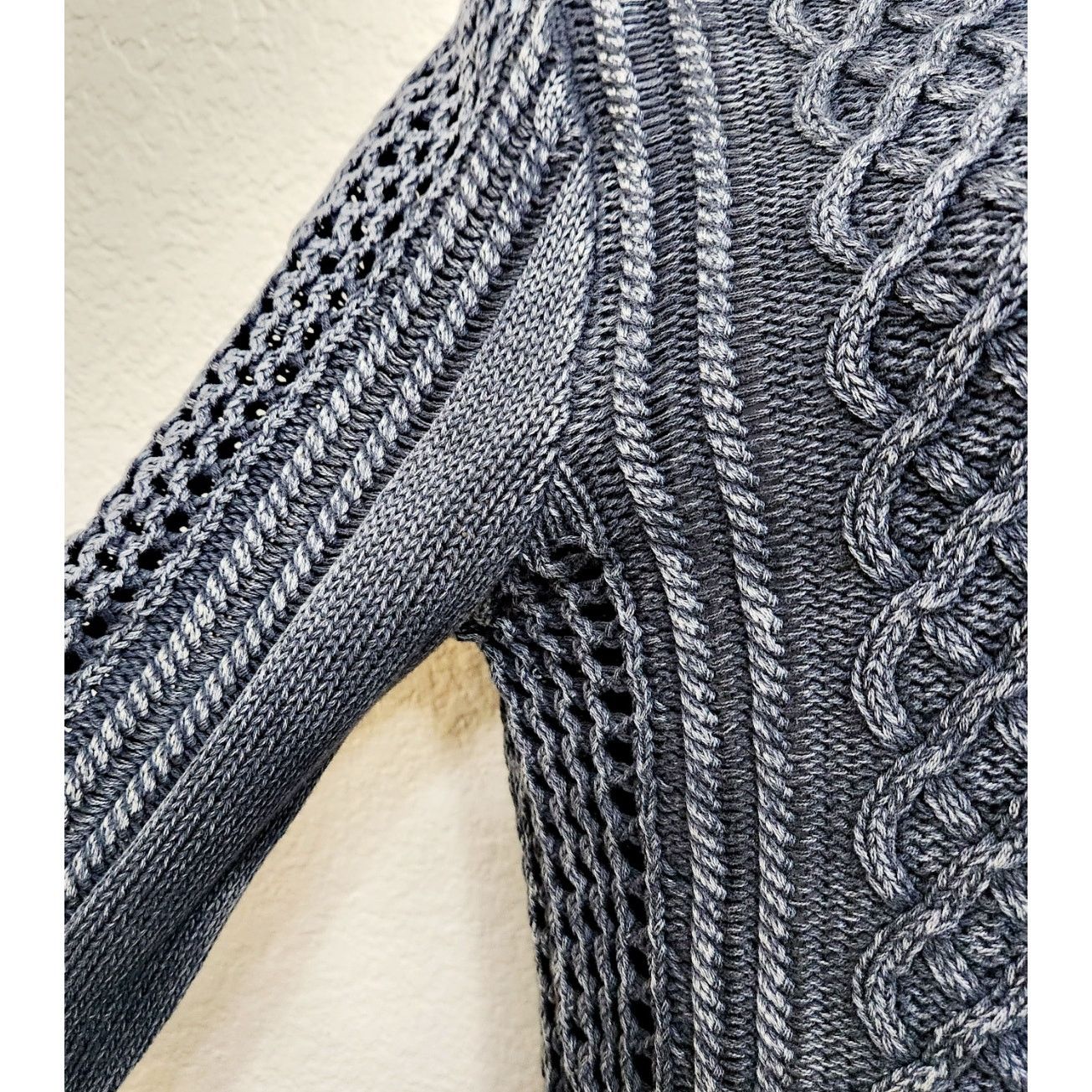 Volcom Volcom Gray Faded Cable Knit Long Sleeve Sweater XS Soft Size XS / US 0-2 / IT 36-38 - 3 Thumbnail