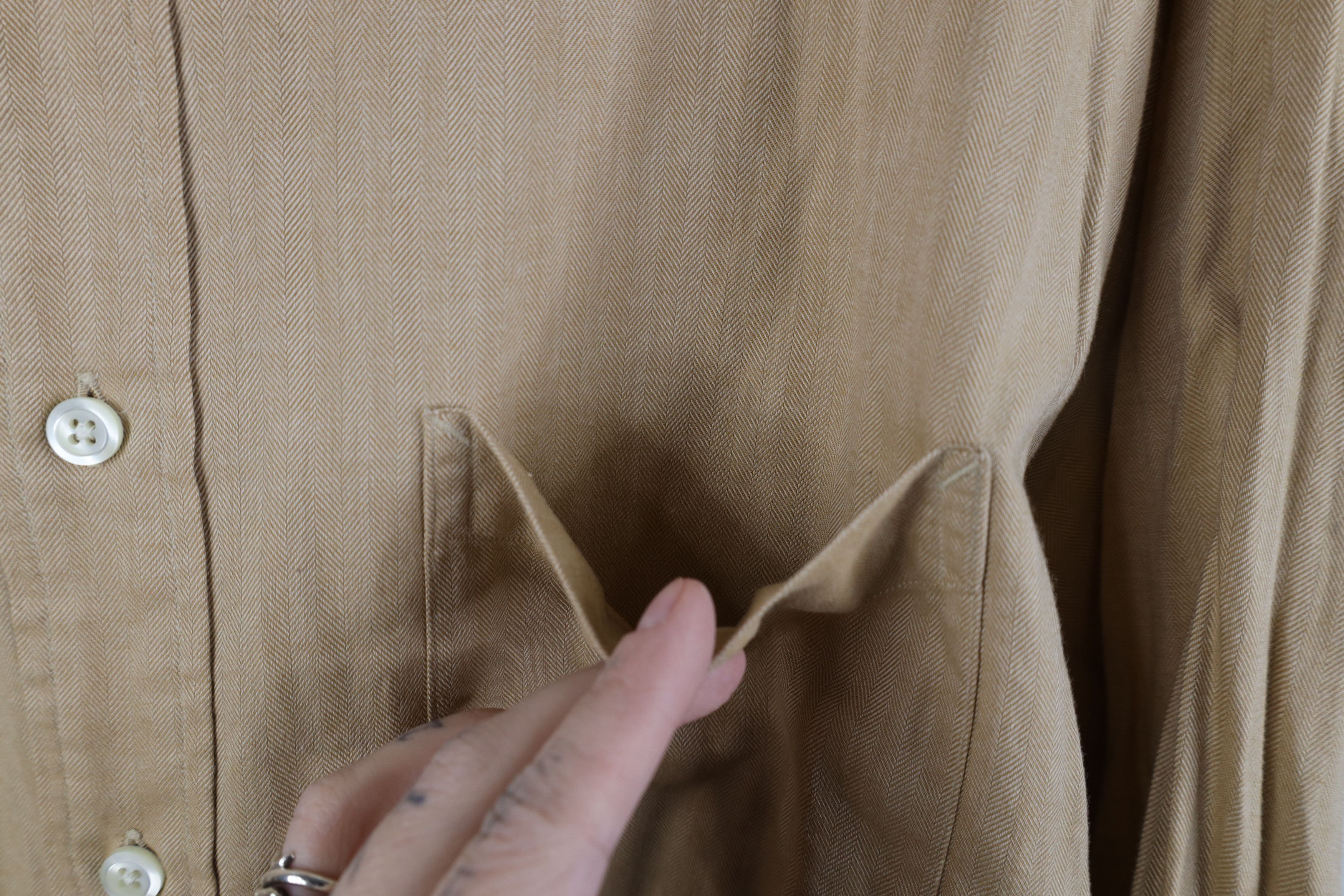 Tommy Hilfiger Vintage 90s Tommy Hilfiger Herringbone Button Down Shirt Size US M / EU 48-50 / 2 - 4 Thumbnail
