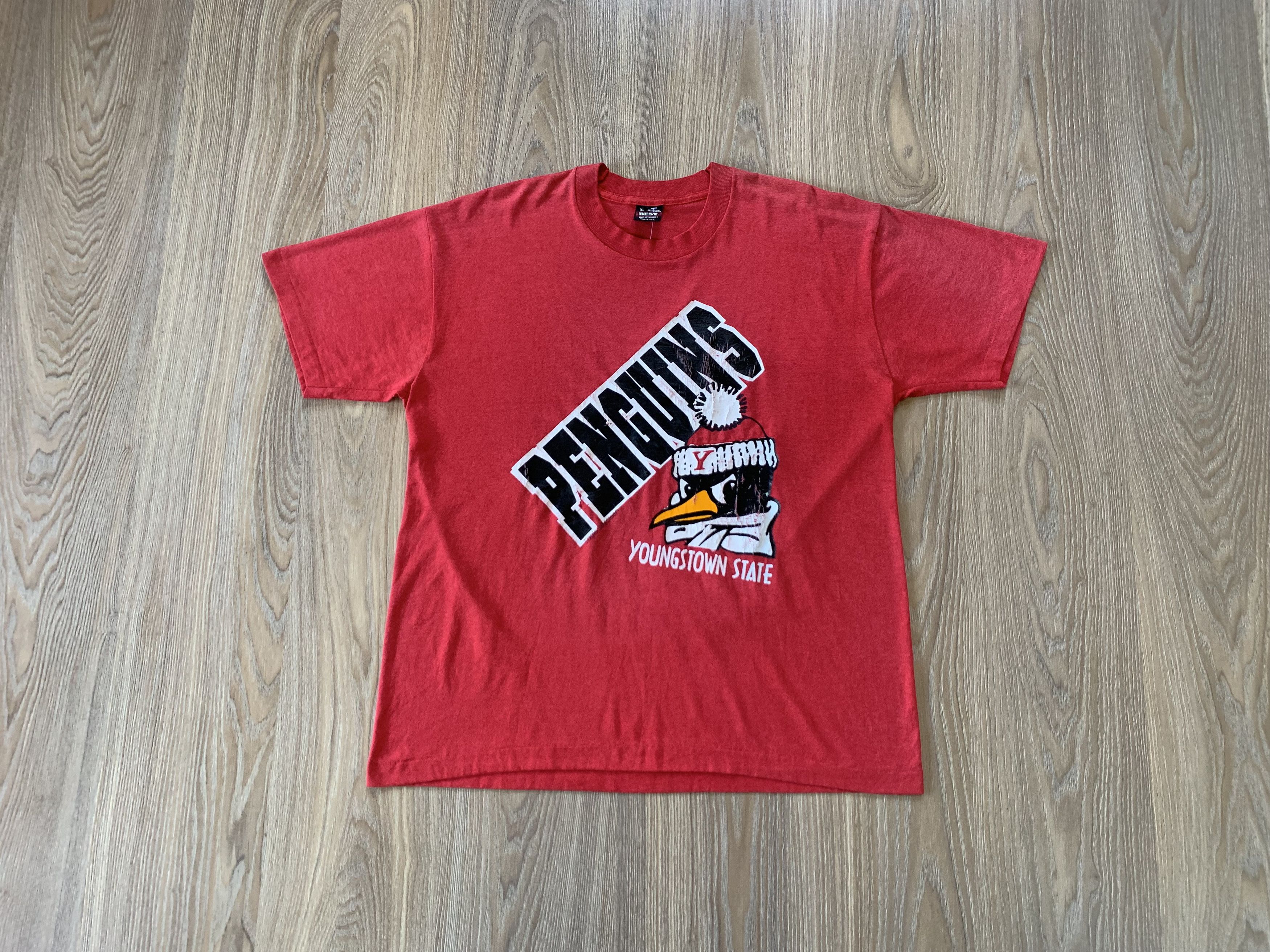 Fruit Of The Loom × Vintage Youngstown State Penguins Vintage Big Logo T-Shirt Size US XL / EU 56 / 4 - 2 Thumbnail