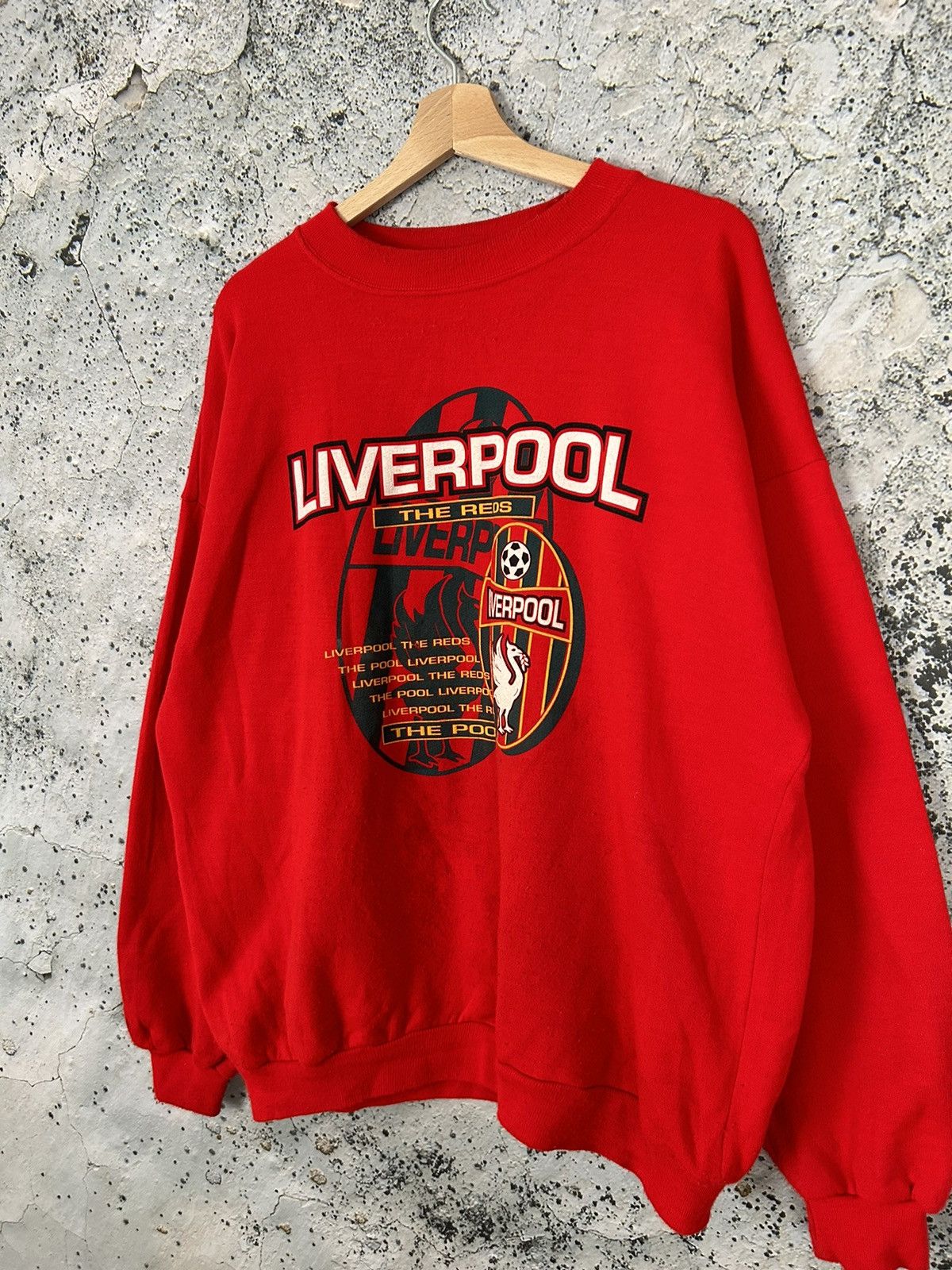 Vintage Liverpool FC 90s Fan Sweatshirt Soccer Football Rare