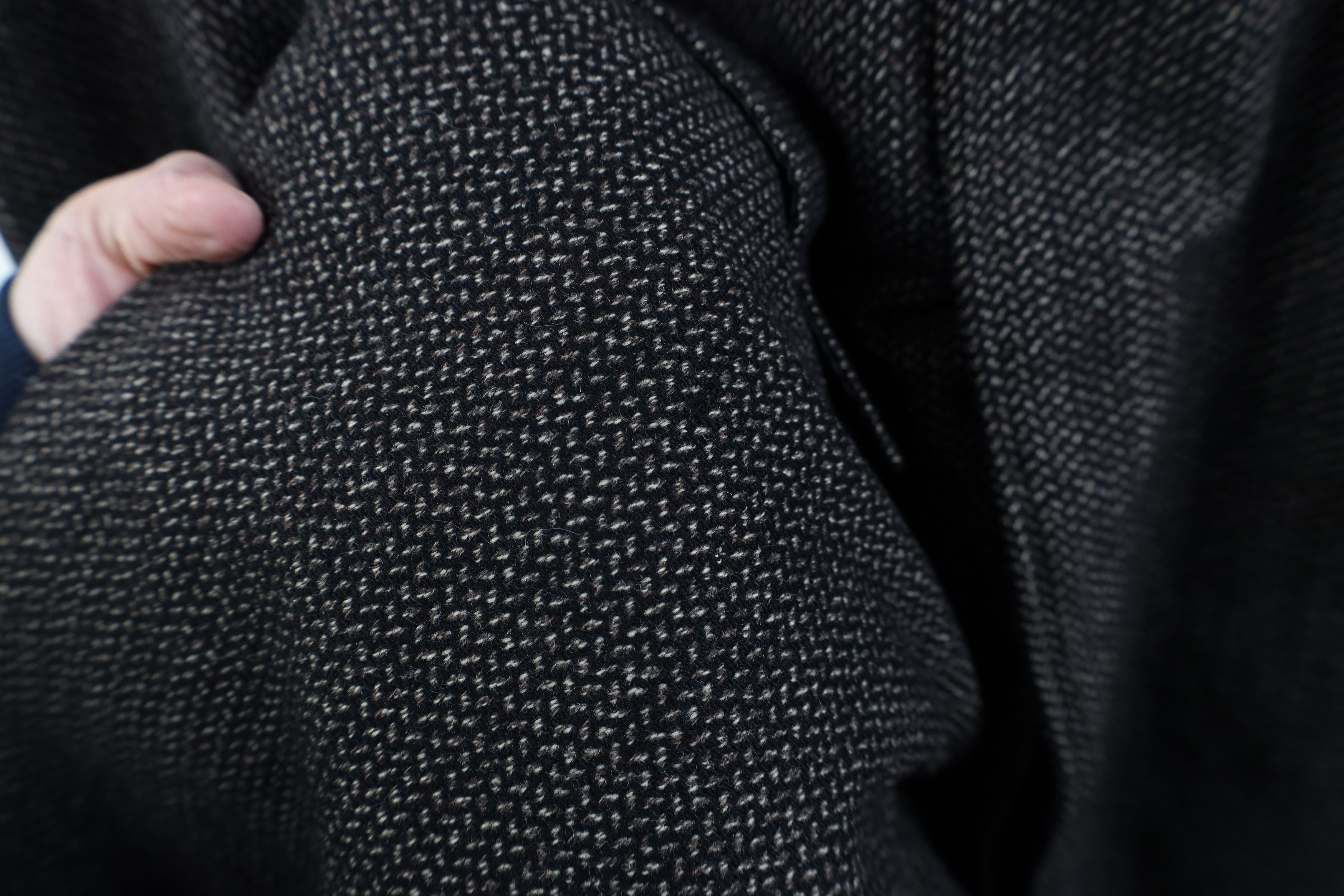 Vintage Vintage 50s Rockabilly Herringbone Bespoke Overcoat Jacket Size US XXL / EU 58 / 5 - 4 Thumbnail