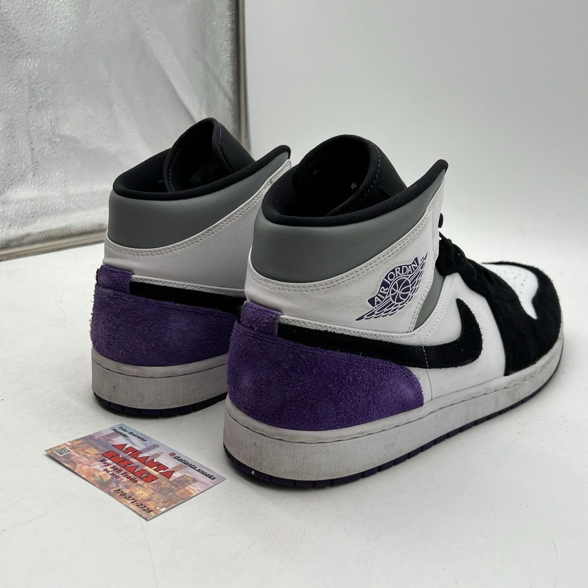Nike Air Jordan 1 mid varsity purple Size US 13 / EU 46 - 5 Thumbnail